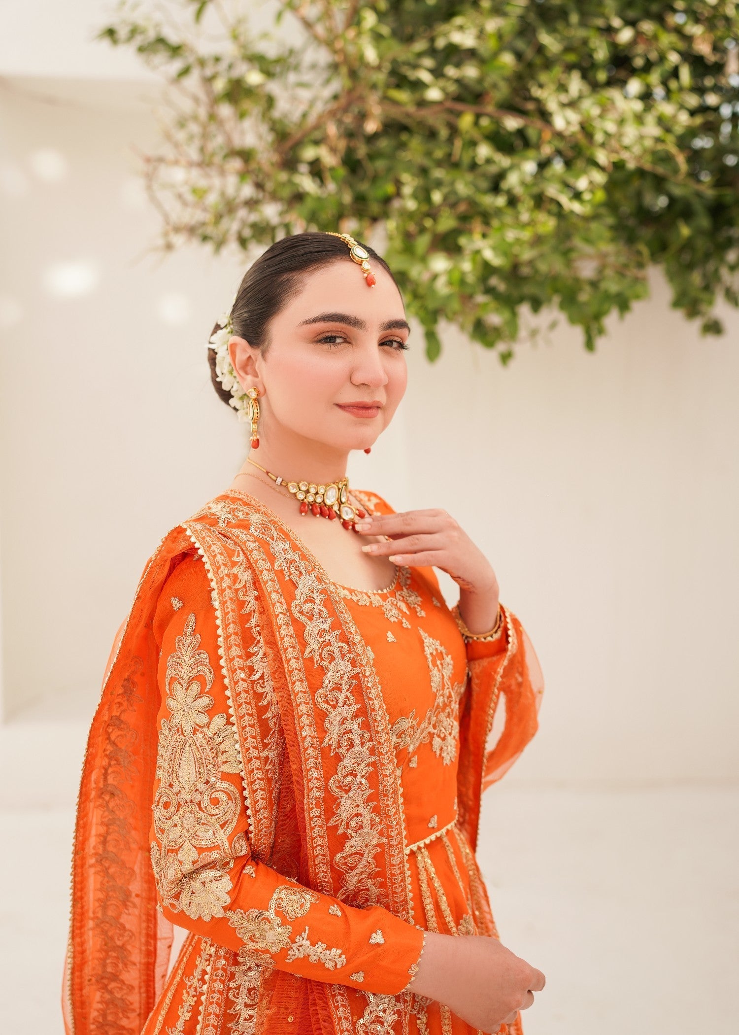 Peraan by SH Nayaab Orange Women 3pcs