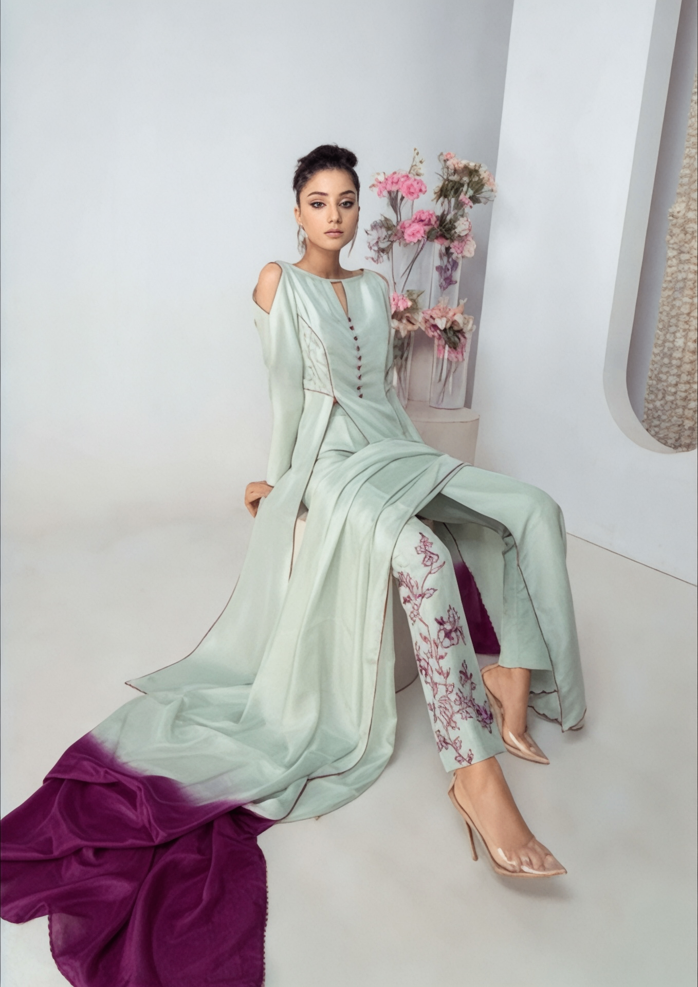 Ridah Naeem Aquaglam Women 2pcs