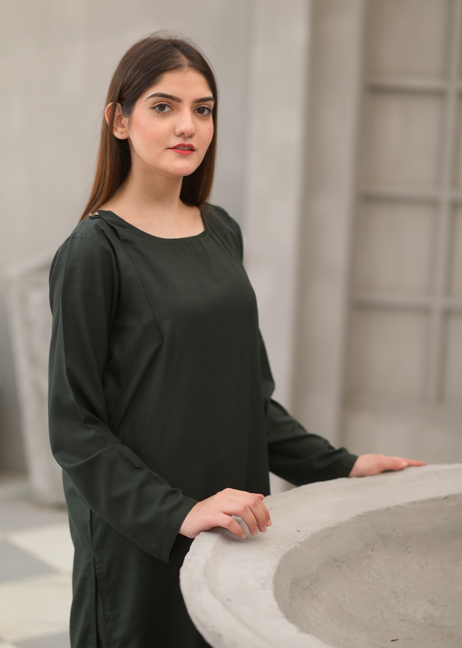 Tng (The Next Generation) Aina Co Ord Set | Dark Green Women 2pcs