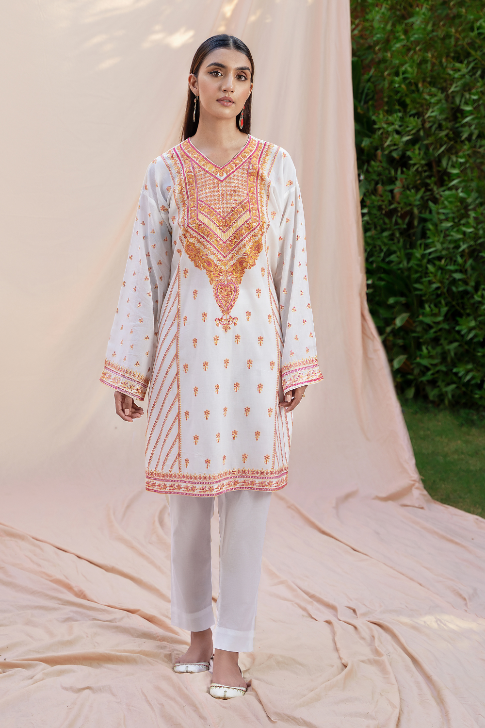 Ittehad Textile Stitched | Cotton Embroidered Shirt