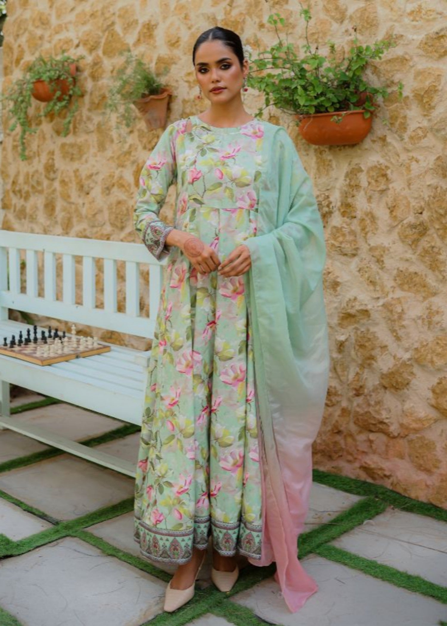 The Affordable Designer Jade Floral frock Women 2pcs