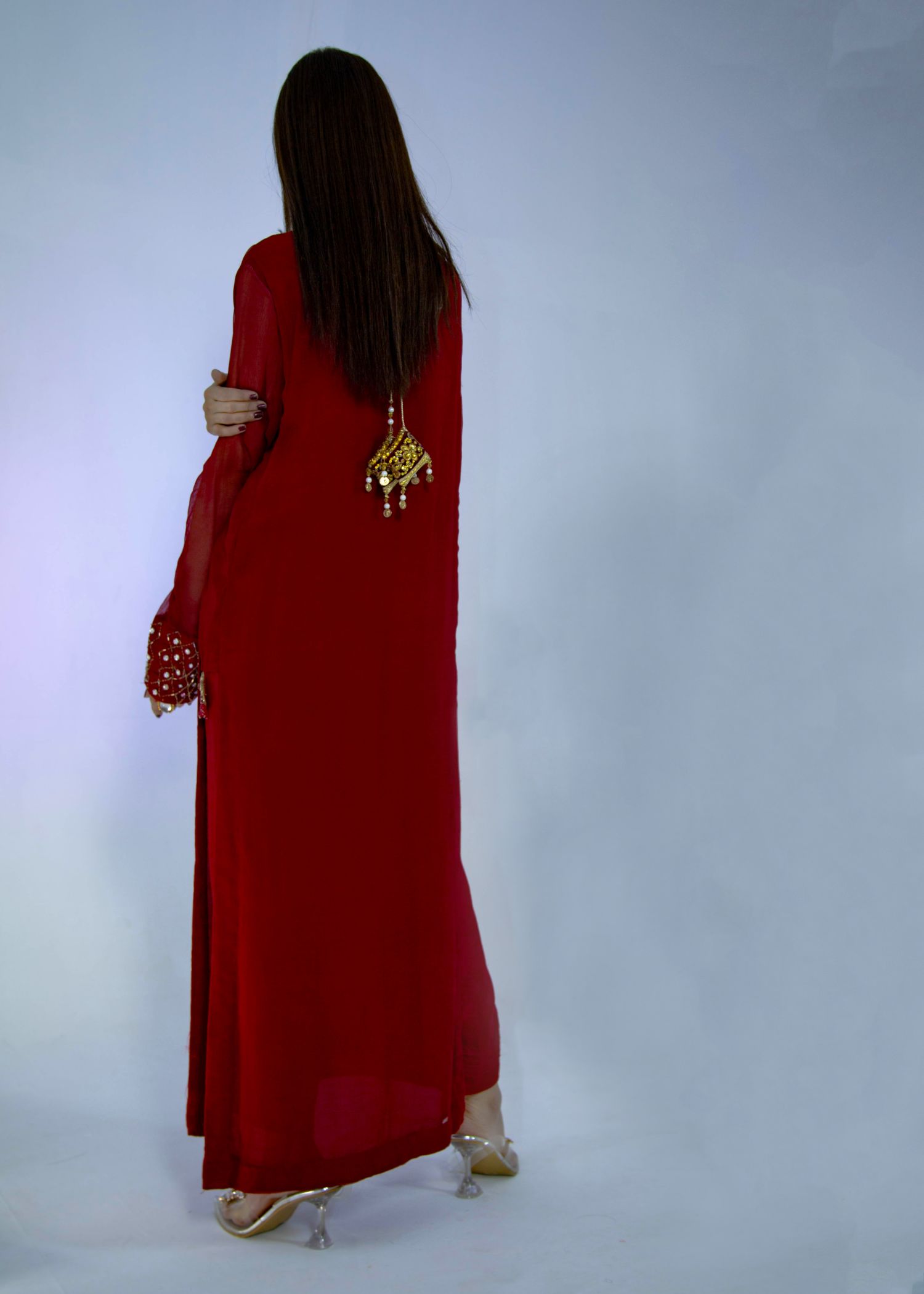 Manaal Arfeen Ruby Red Women 3pcs