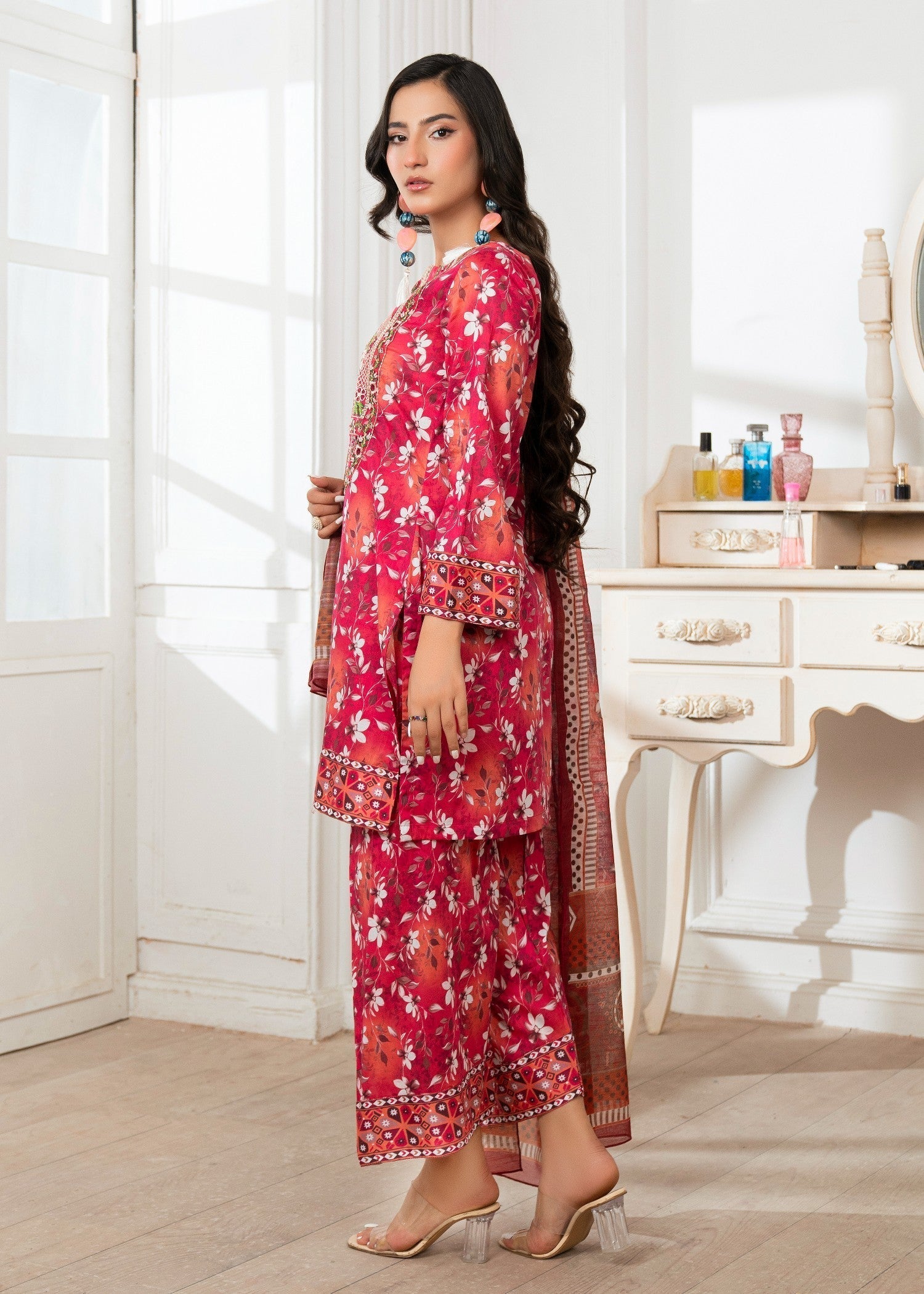 Hoorwani Begonia Maroon Women 3pcs