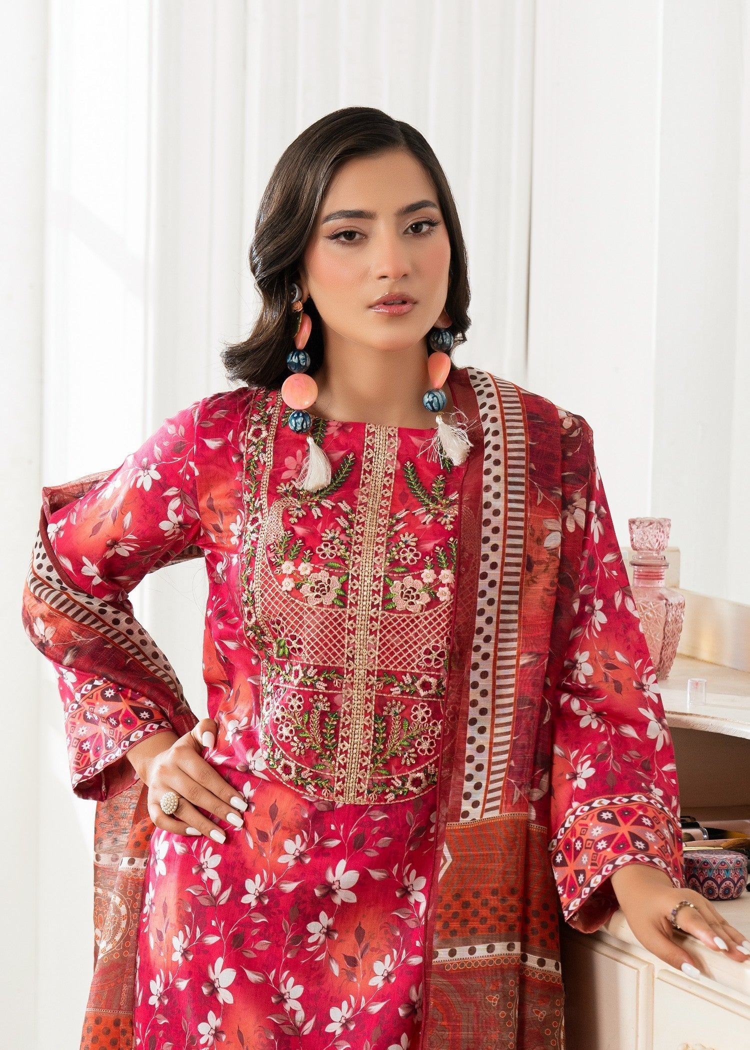 Hoorwani Begonia Maroon Women 3pcs