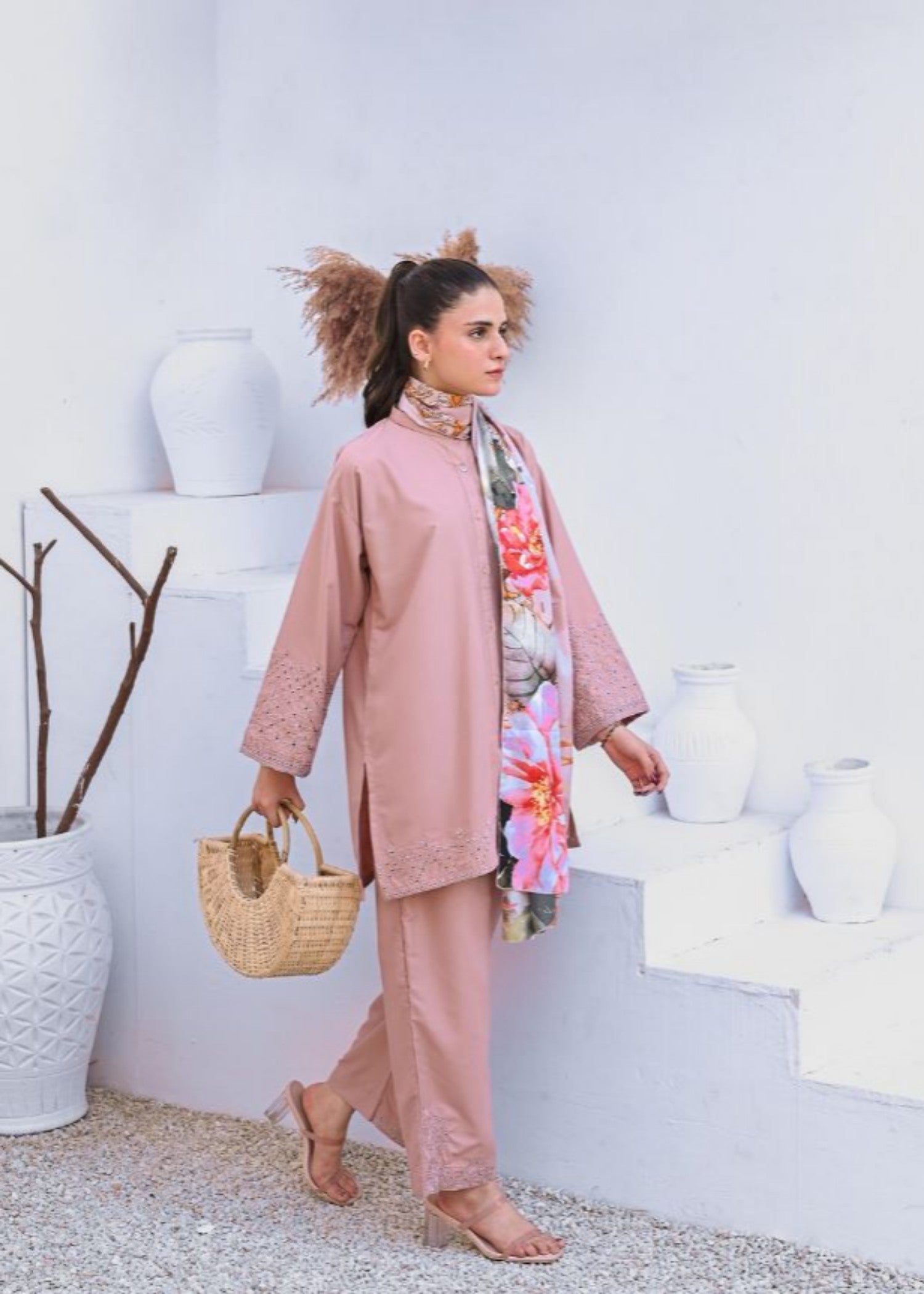 The Affordable Designer PINK SCHIFFLI Women 3pcs