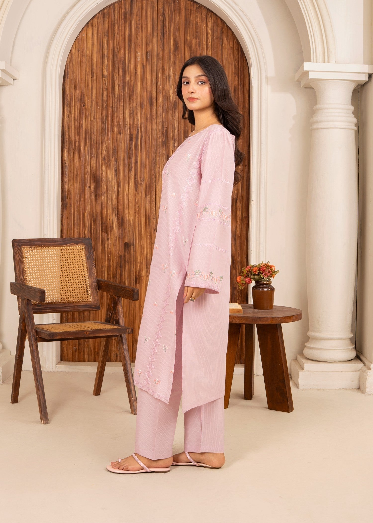 Abeera Art No: AB 018 – Ethnic Charm in Cotton Embroidered Women 2pcs