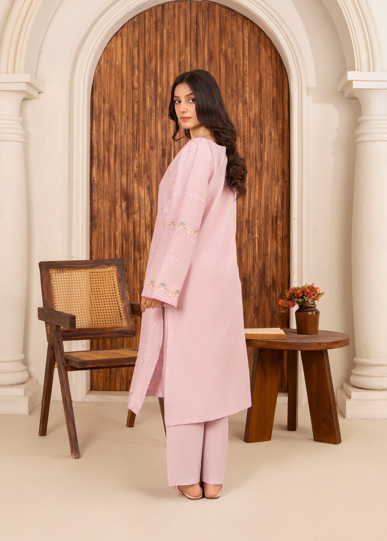 Abeera Art No: AB 018 – Ethnic Charm in Cotton Embroidered Women 2pcs