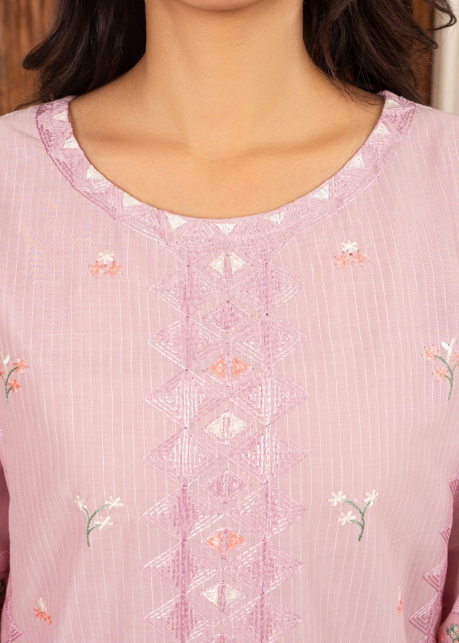 Abeera Art No: AB 018 – Ethnic Charm in Cotton Embroidered Women 2pcs