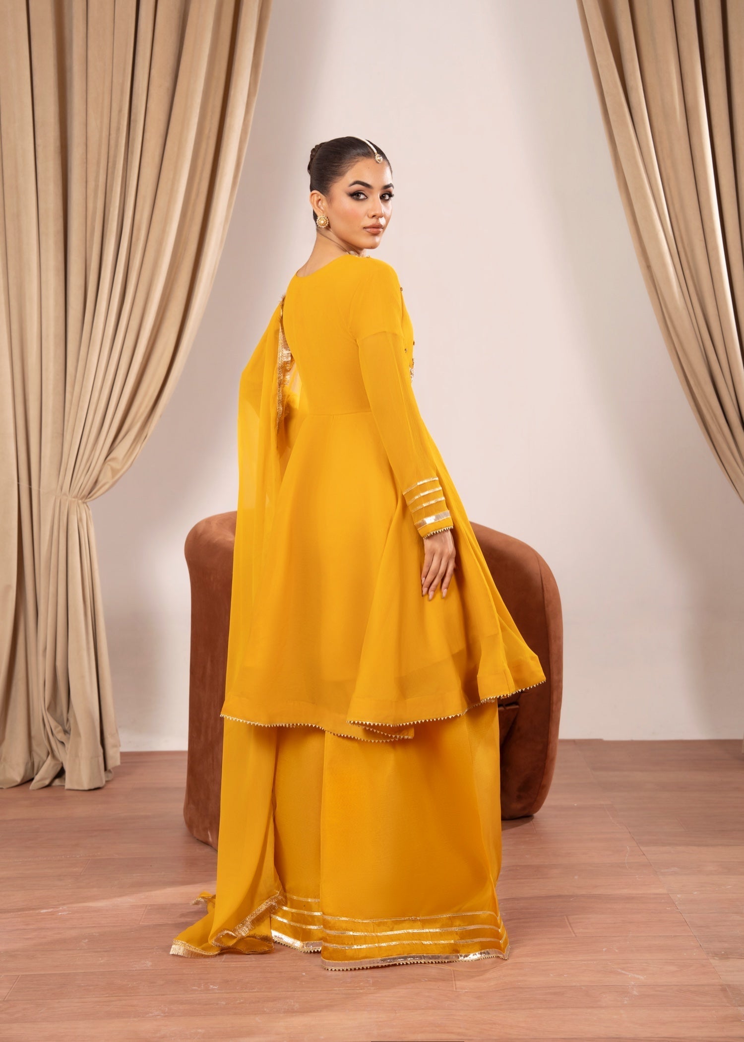 Maira Fashion Mustard Sharara 45 Women 3pcs