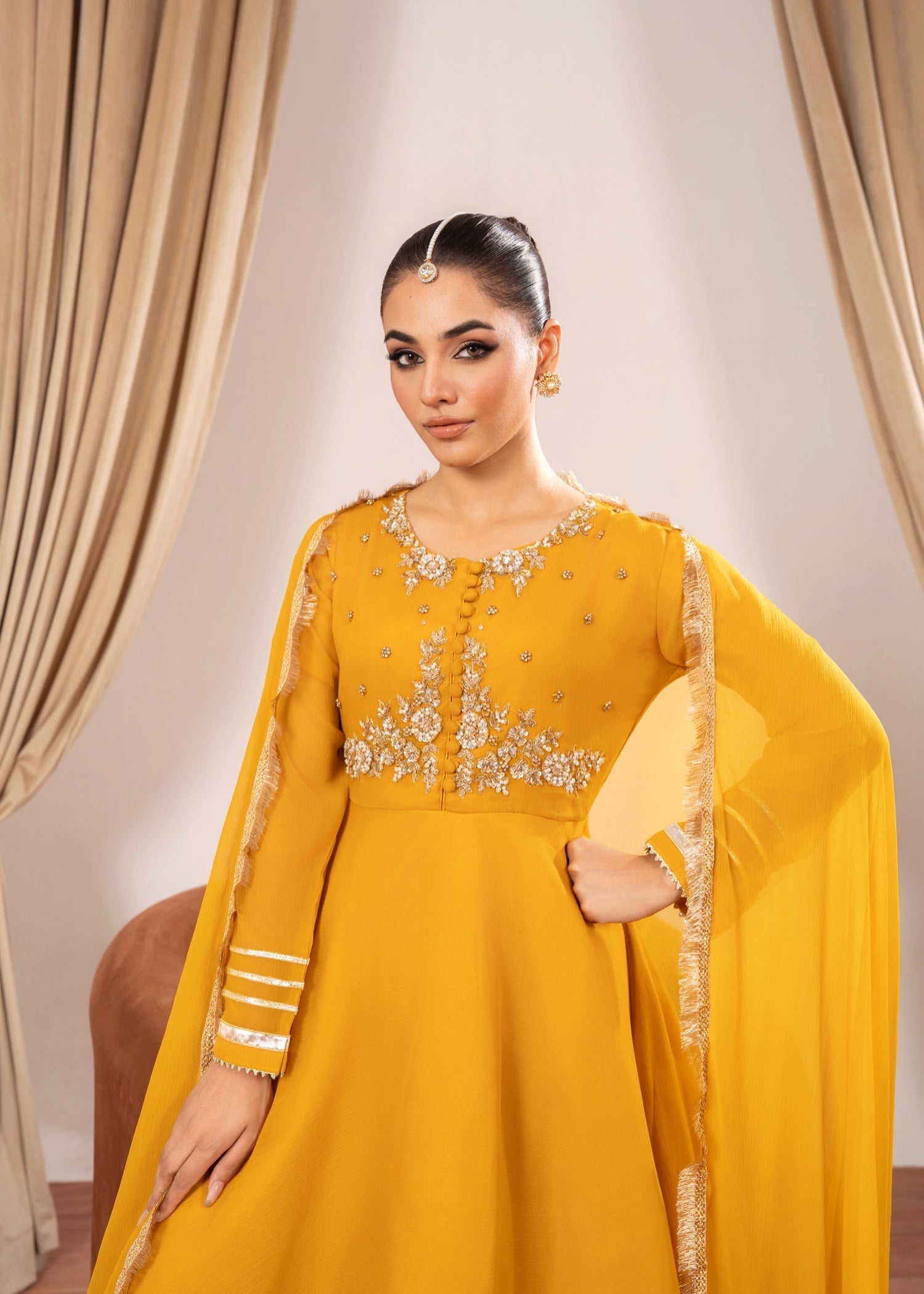 Maira Fashion Mustard Sharara 45 Women 3pcs