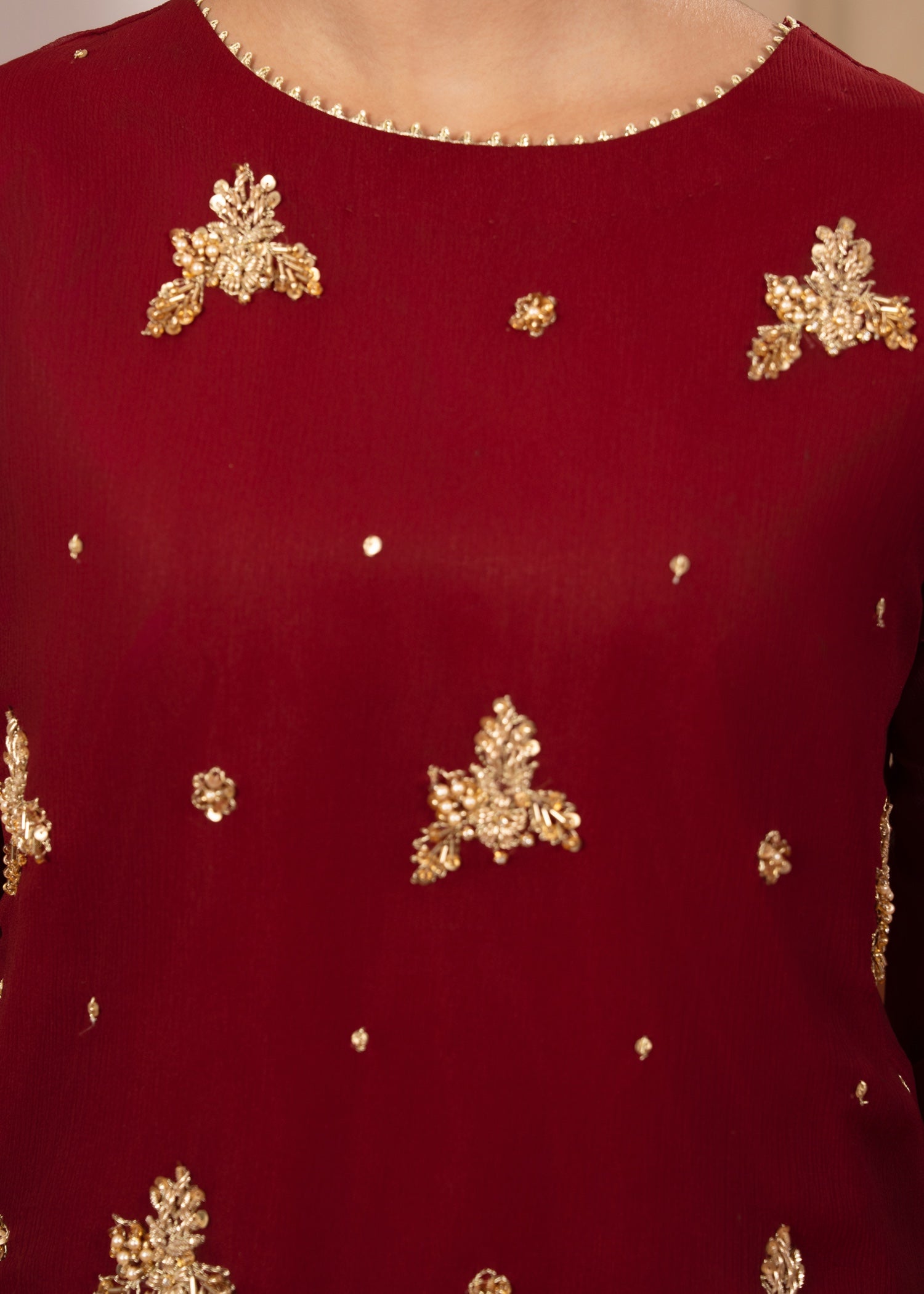 Maira Fashion Red Sharara46 Women 4pcs