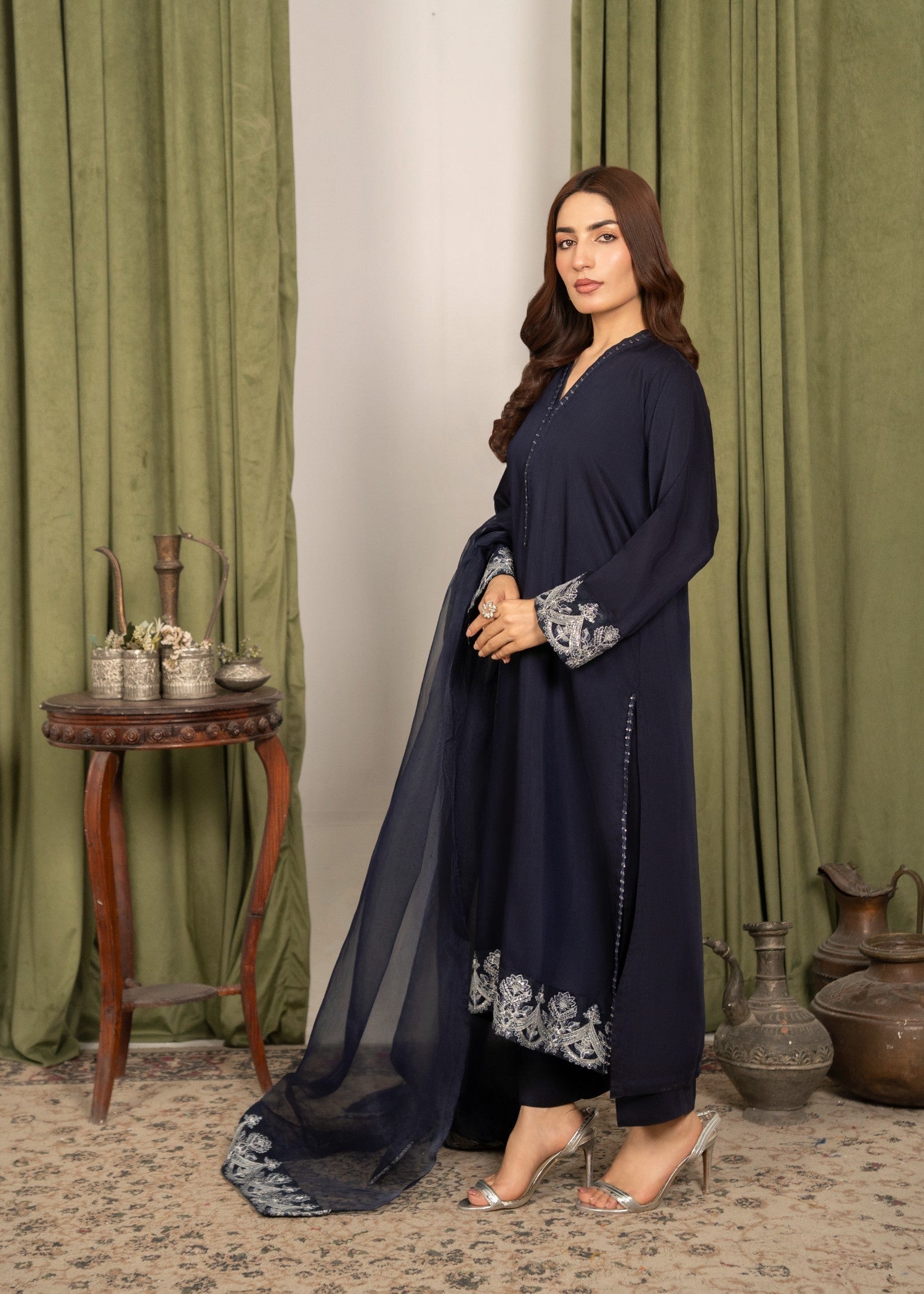 Yolo Pret Embroidered Silk Viscose FATAH F25 0017 Women 3pcs