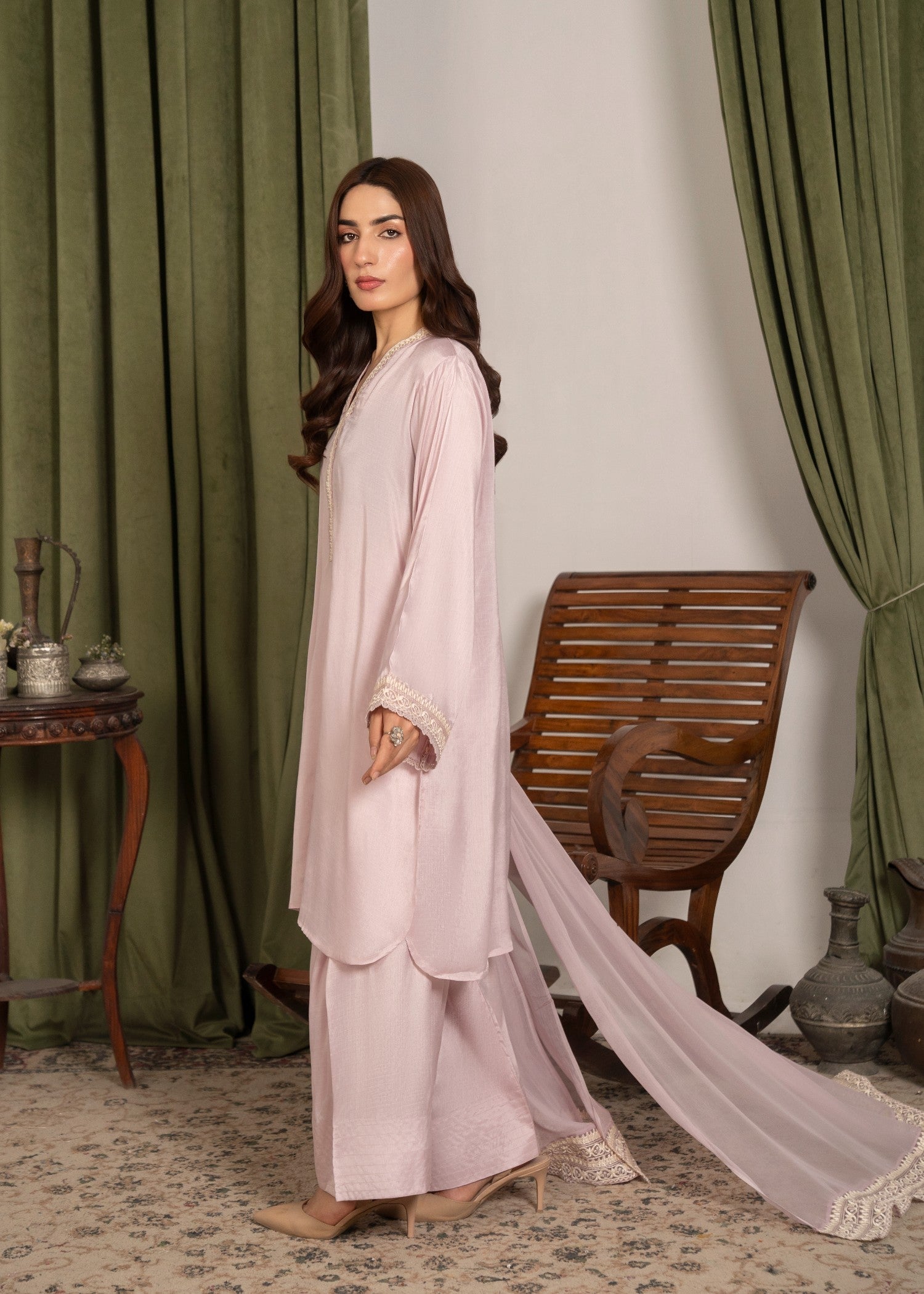 Yolo Pret Embroidered Raw Silk with Farshi Shalwar FATAH F25 0021 Women 3pcs
