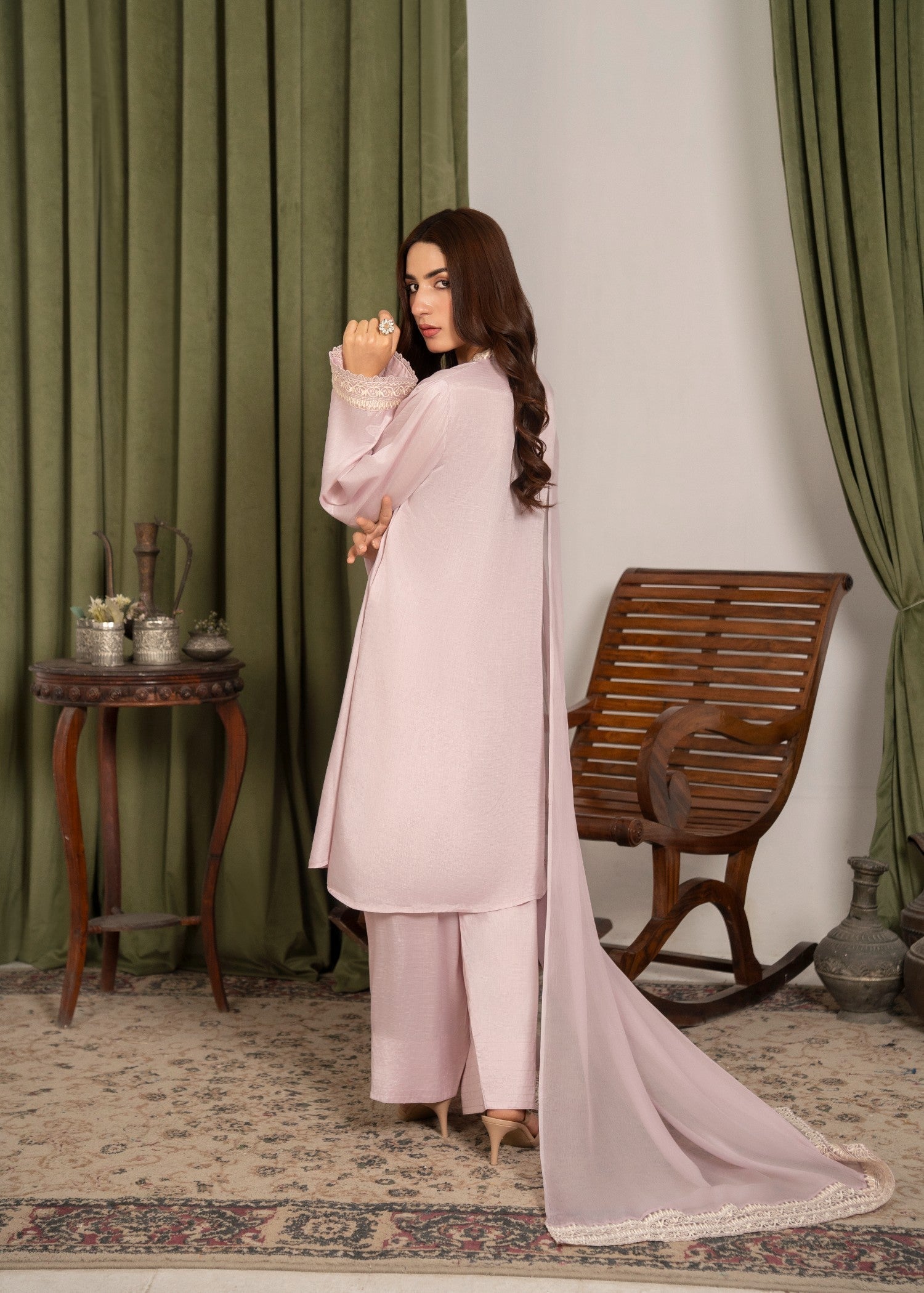 Yolo Pret Embroidered Raw Silk with Farshi Shalwar FATAH F25 0021 Women 3pcs
