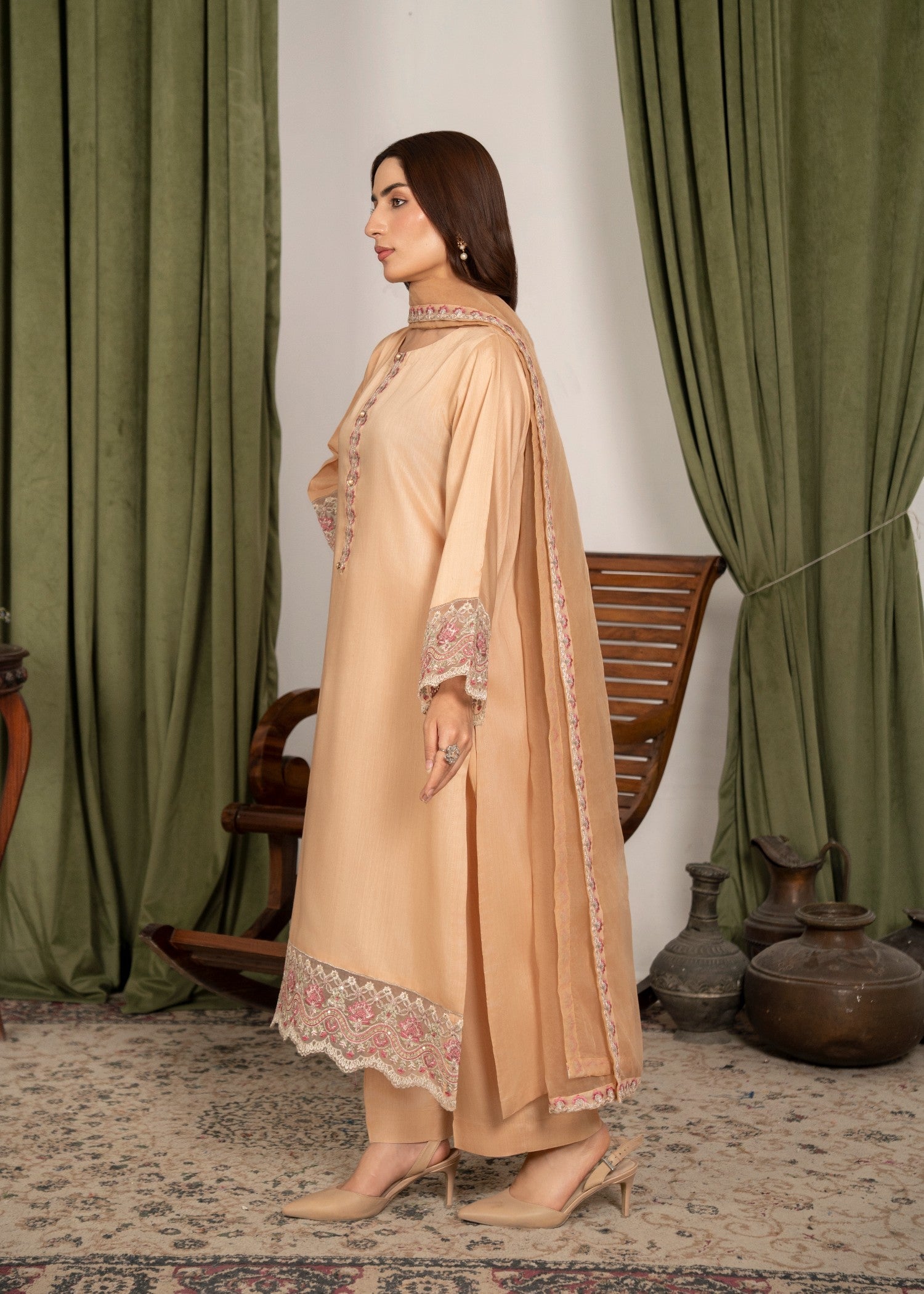 Yolo Pret Embroidered Silk Viscose FATAH F25 0019 Women 3pcs