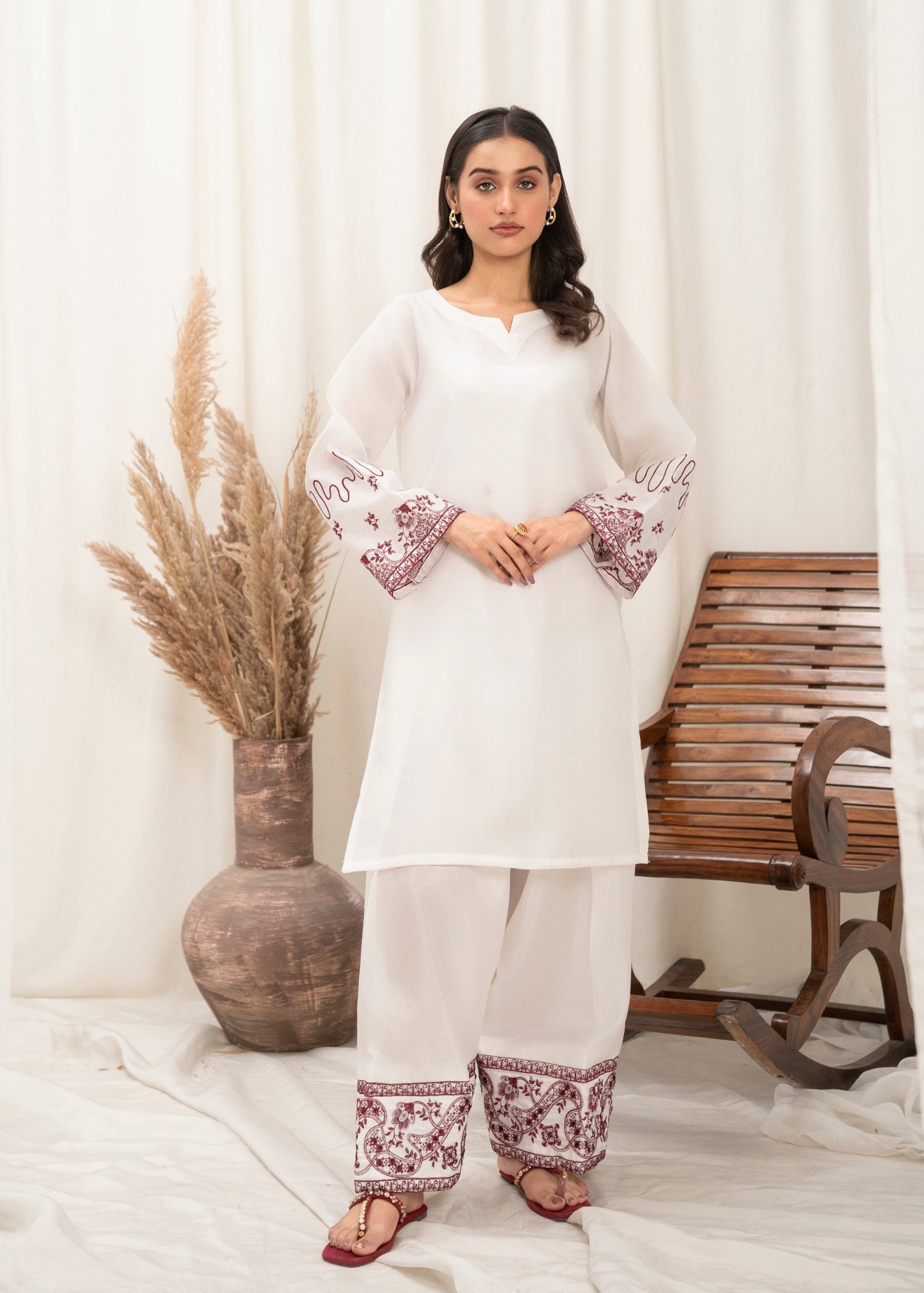 Aster Farshi White Rose Women 2pcs