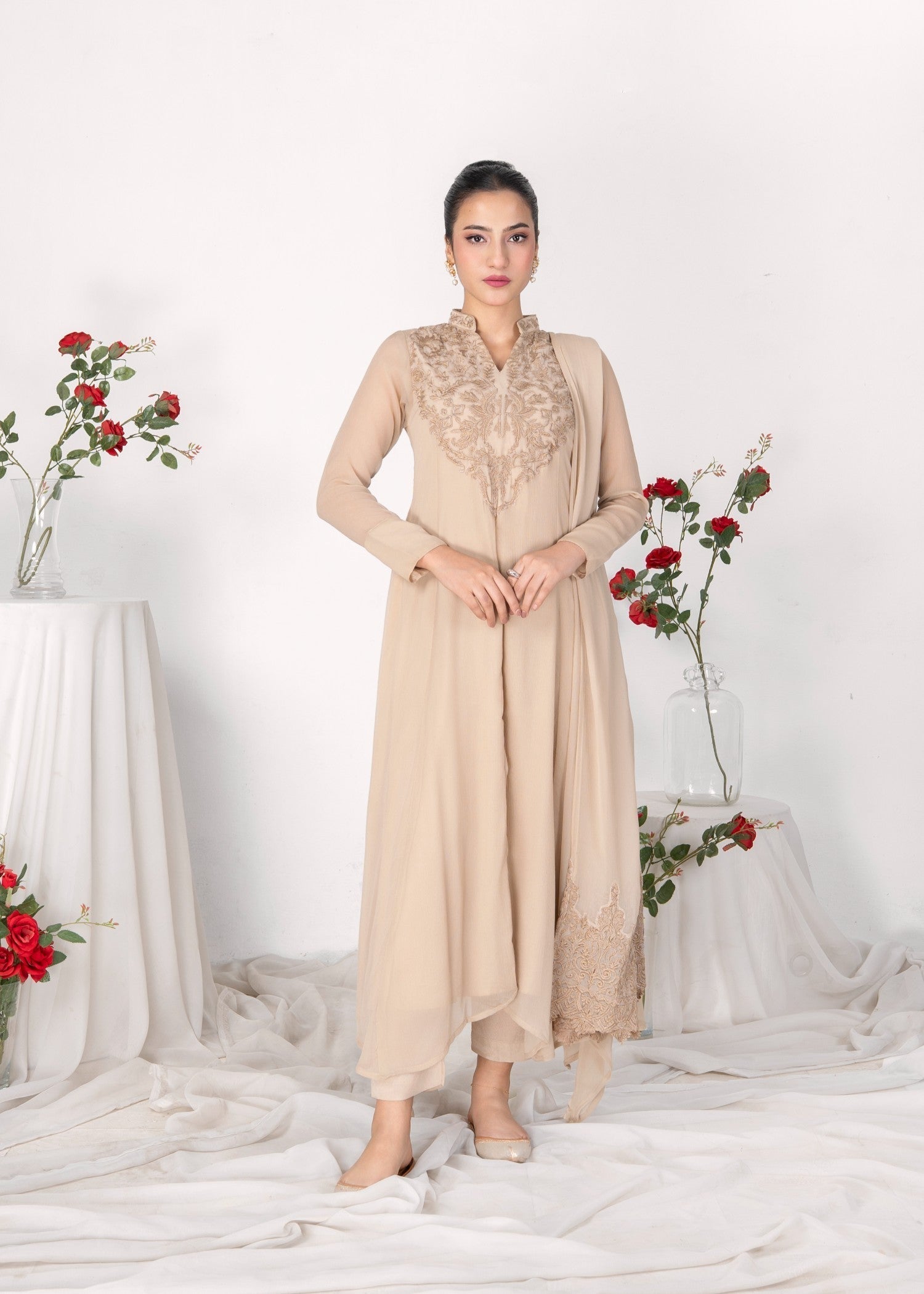 Alyssa FAWN CHIFFON MAXI ALL620 Women 3pcs