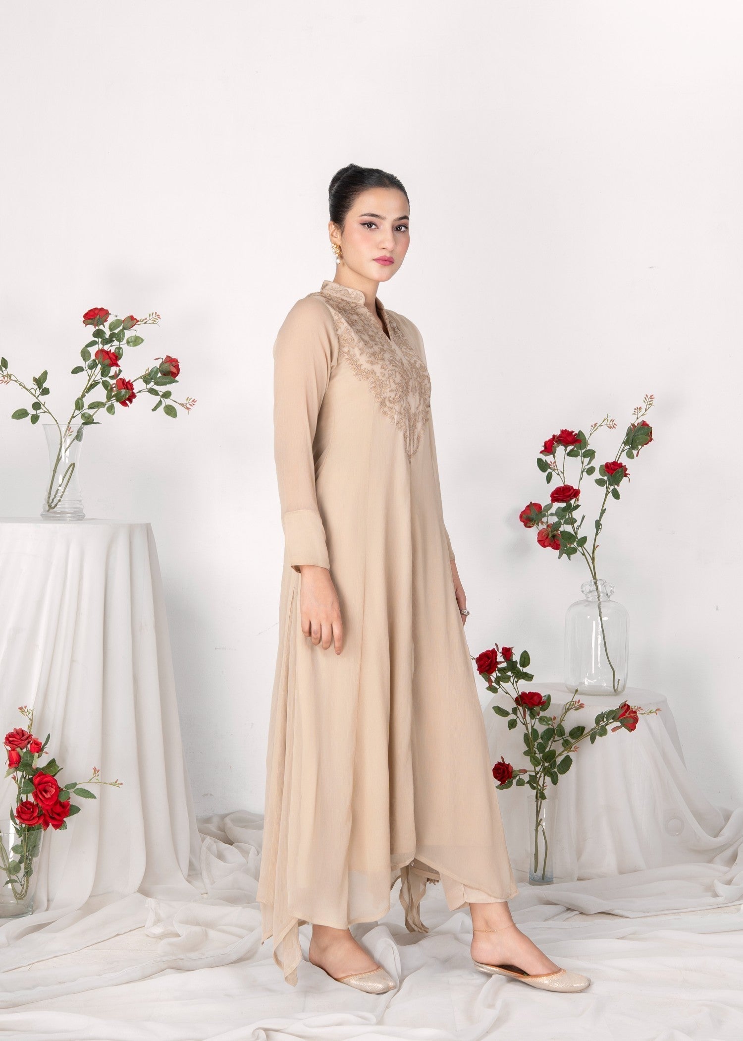 Alyssa FAWN CHIFFON MAXI ALL620 Women 3pcs