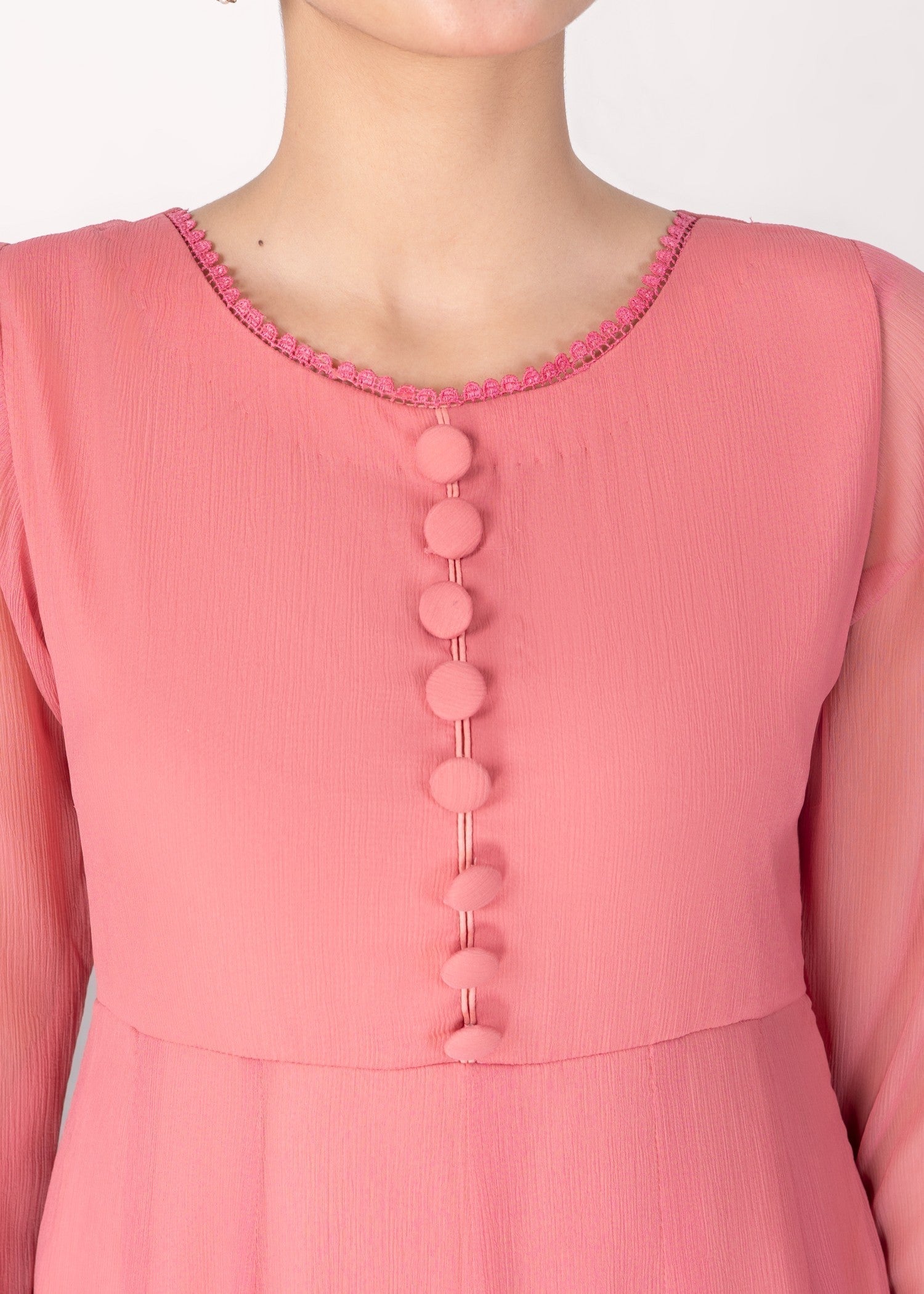 Alyssa PEACH CHIFFON MAXI Women 3pcs