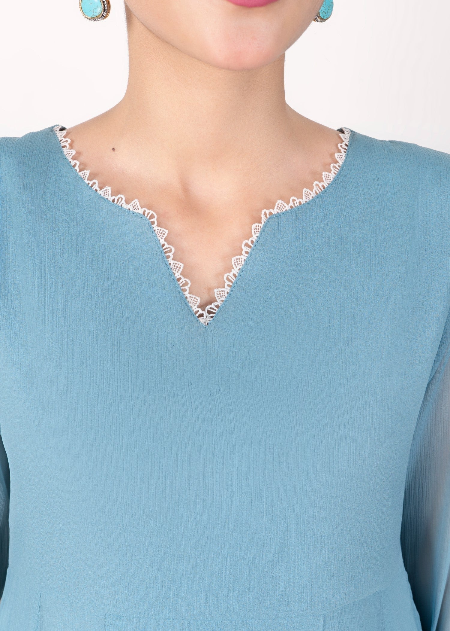 Alyssa LIGHT BLUE CHIFFON MAXI Women 3pcs