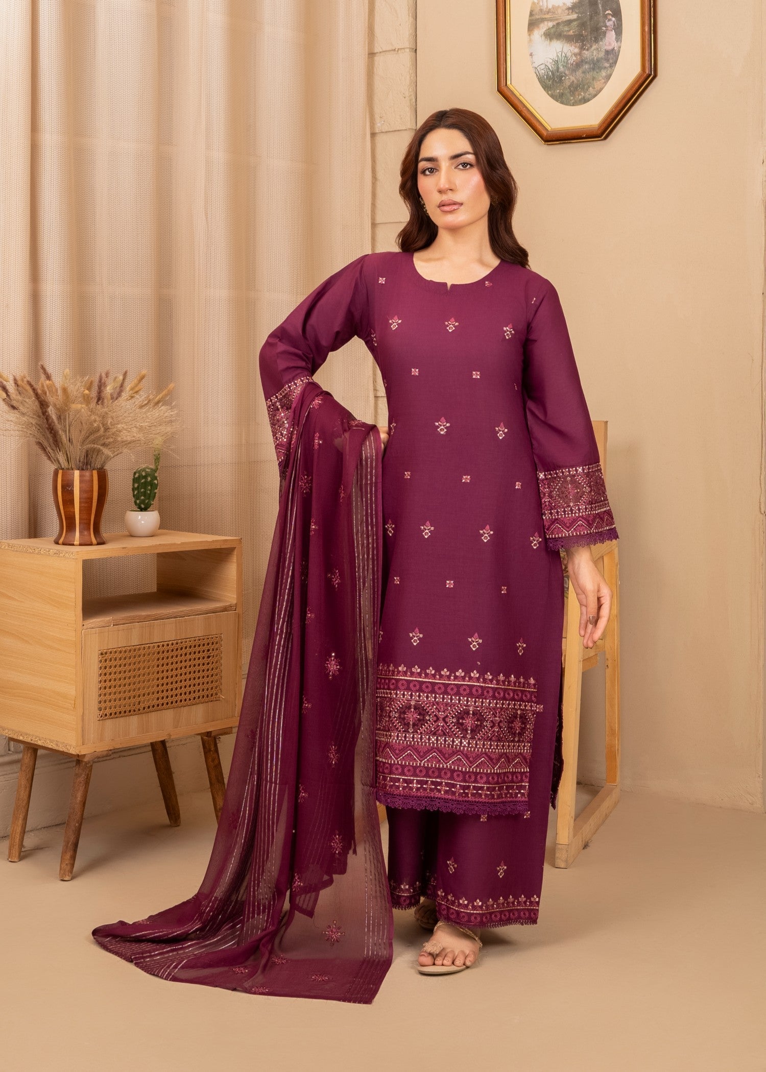 Motif Purple Women 3pcs