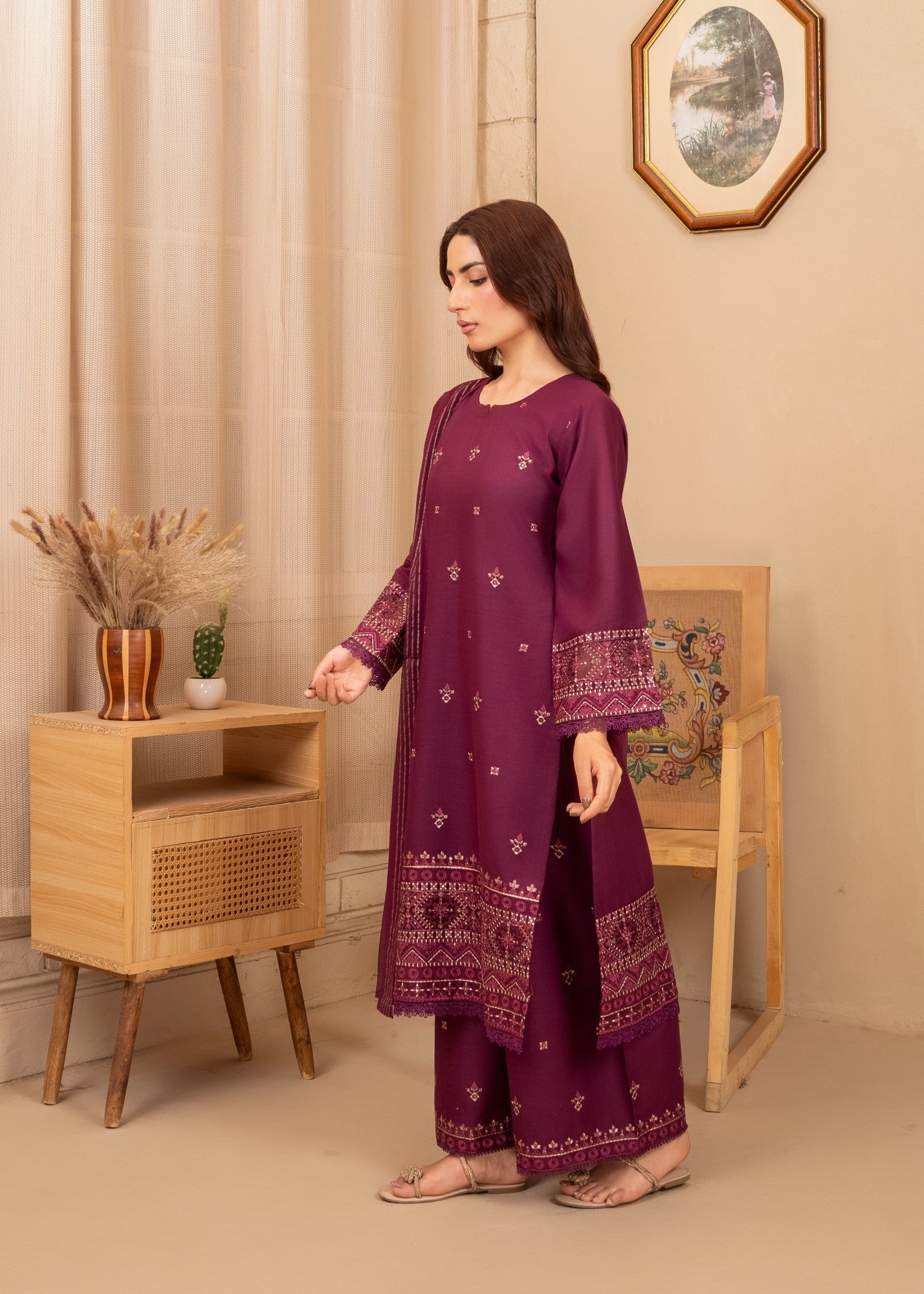 Motif Purple Women 3pcs