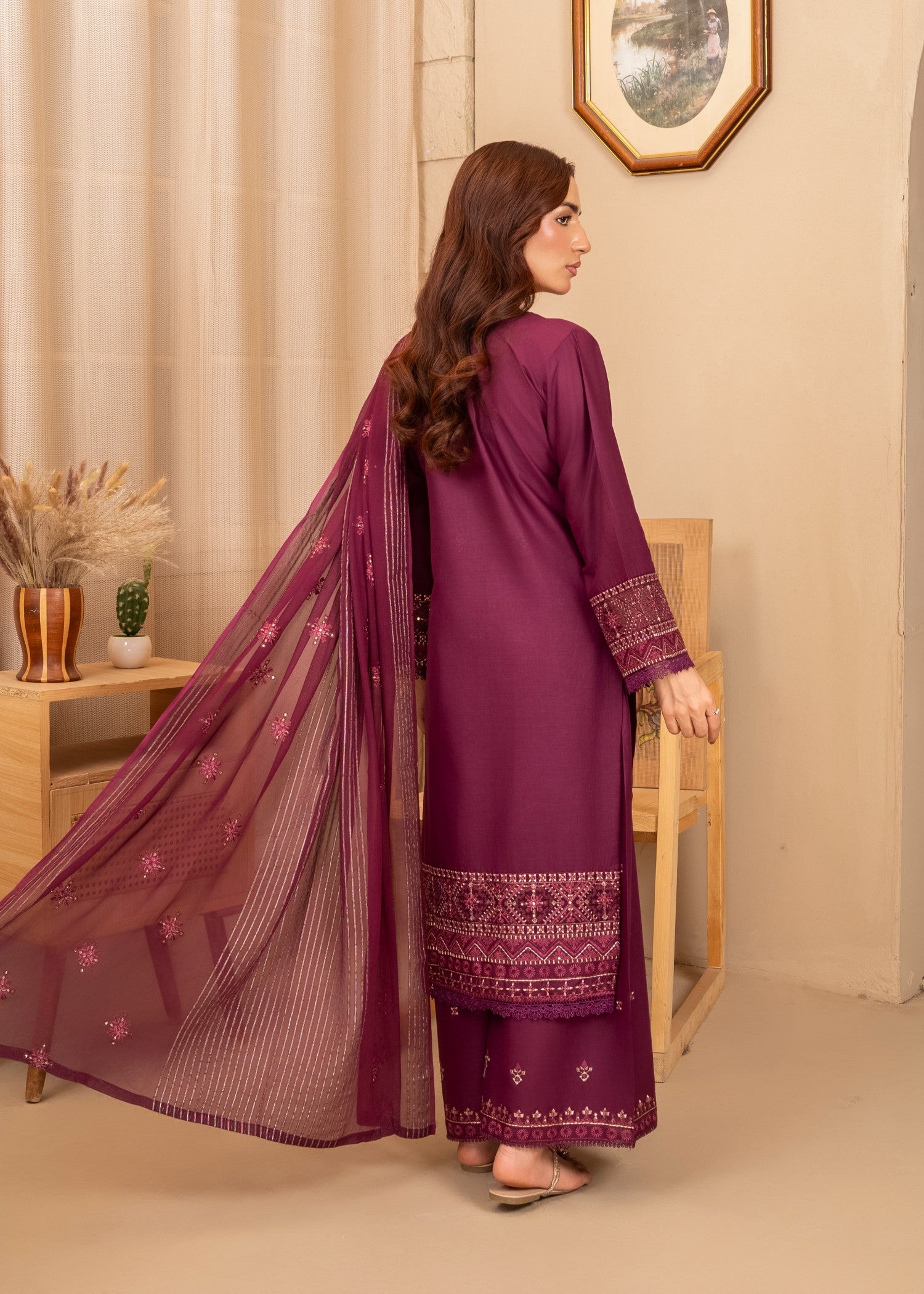 Motif Purple Women 3pcs