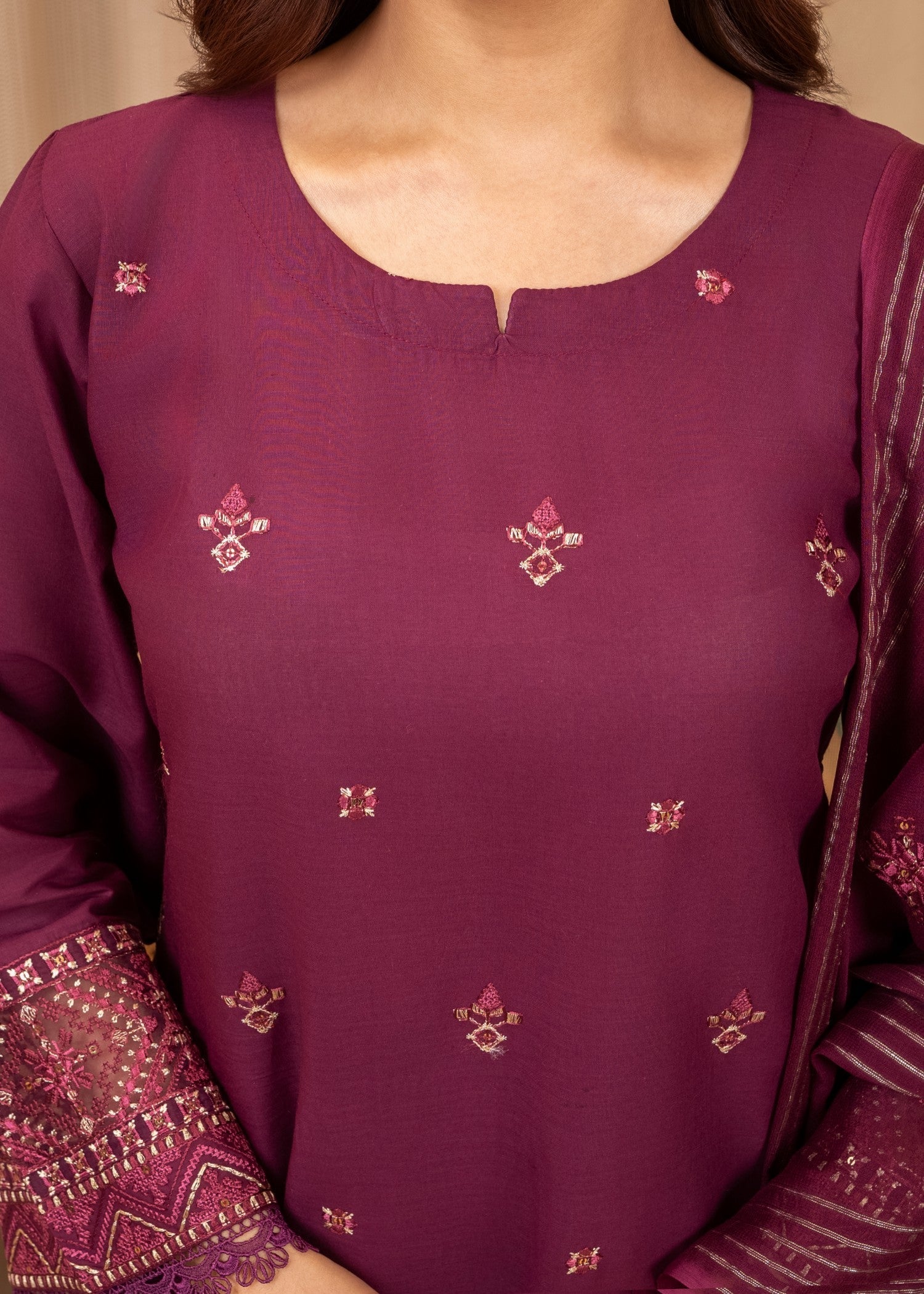 Motif Purple Women 3pcs