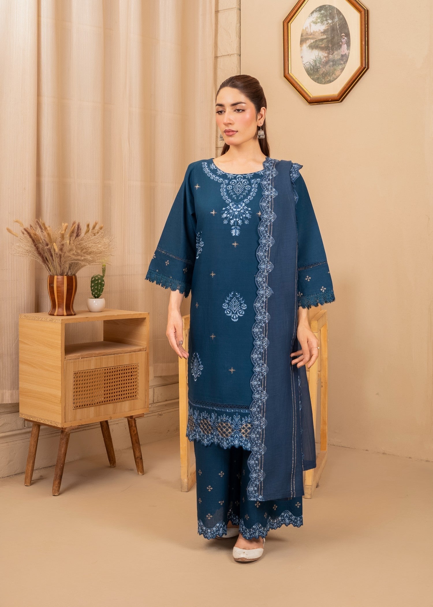 Motif blue Women 3pcs