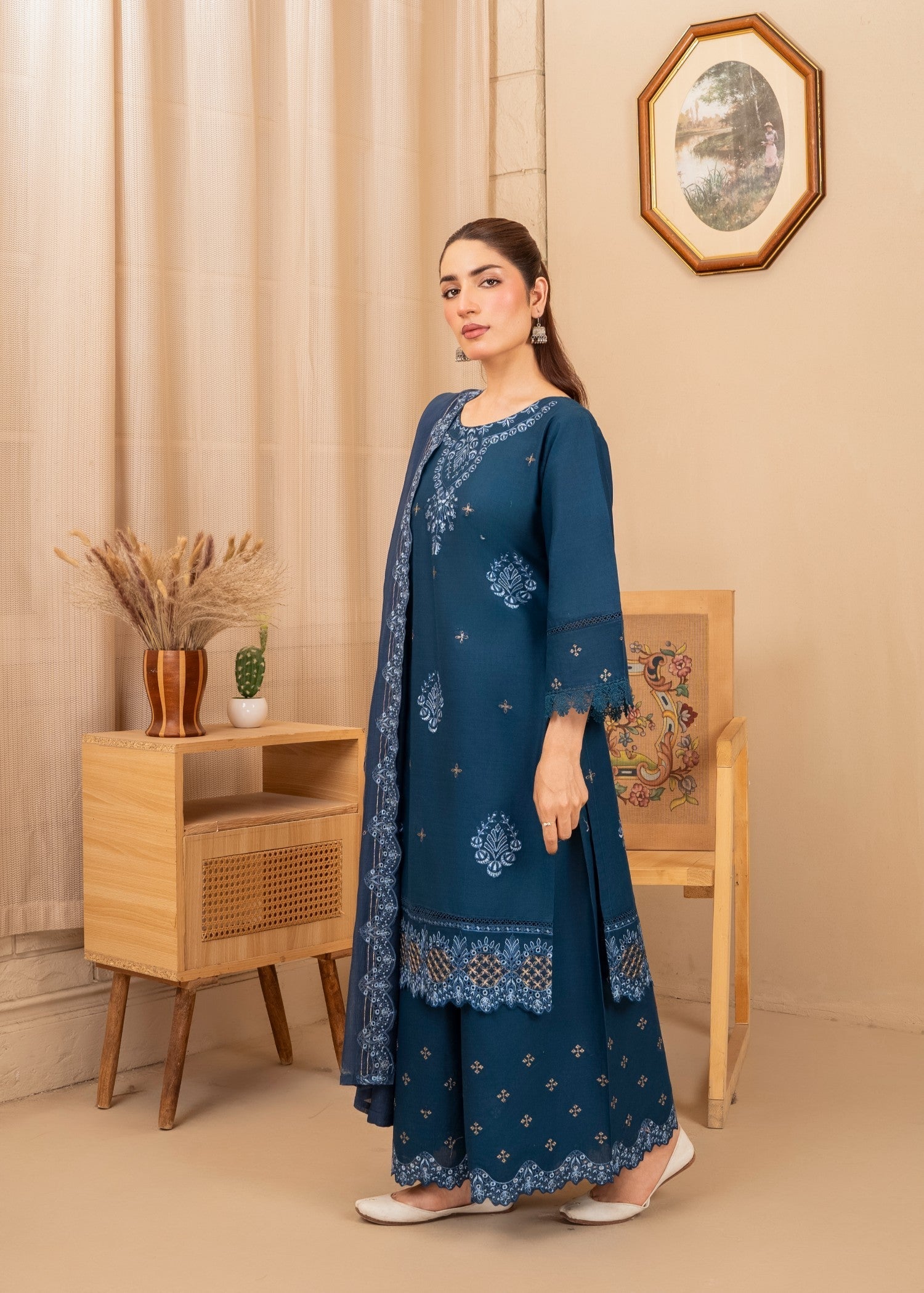 Motif blue Women 3pcs