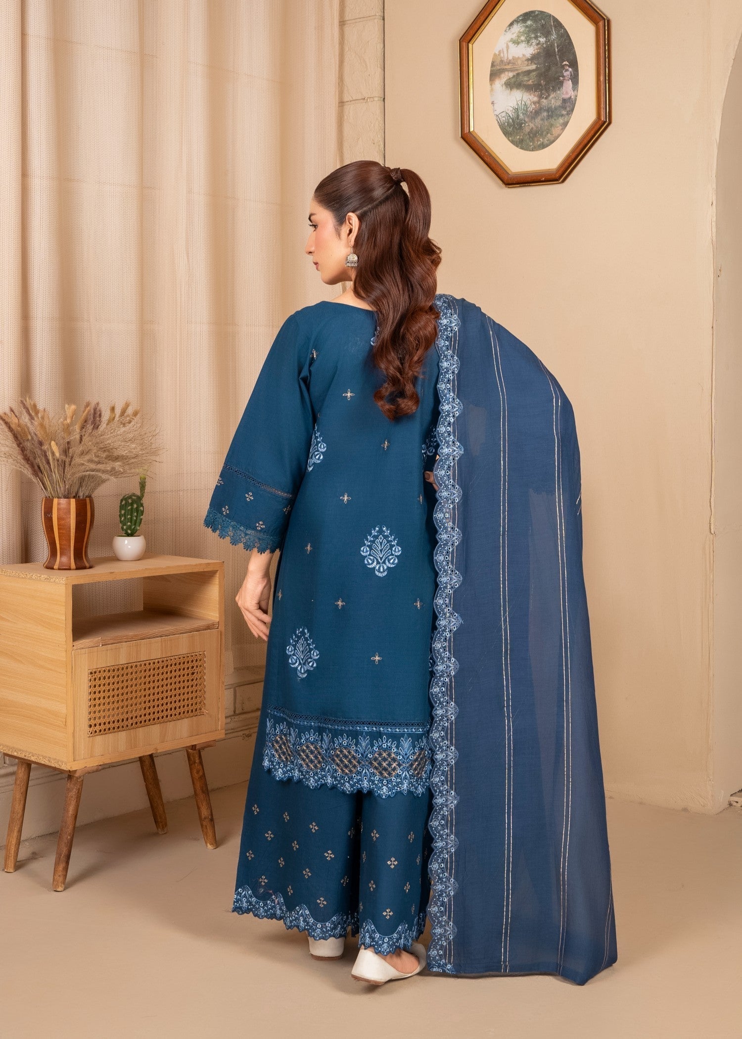 Motif blue Women 3pcs