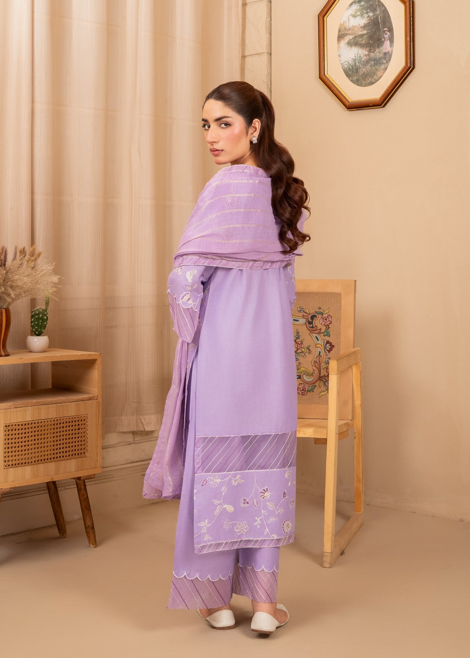 Motif Light purple Women 3pcs