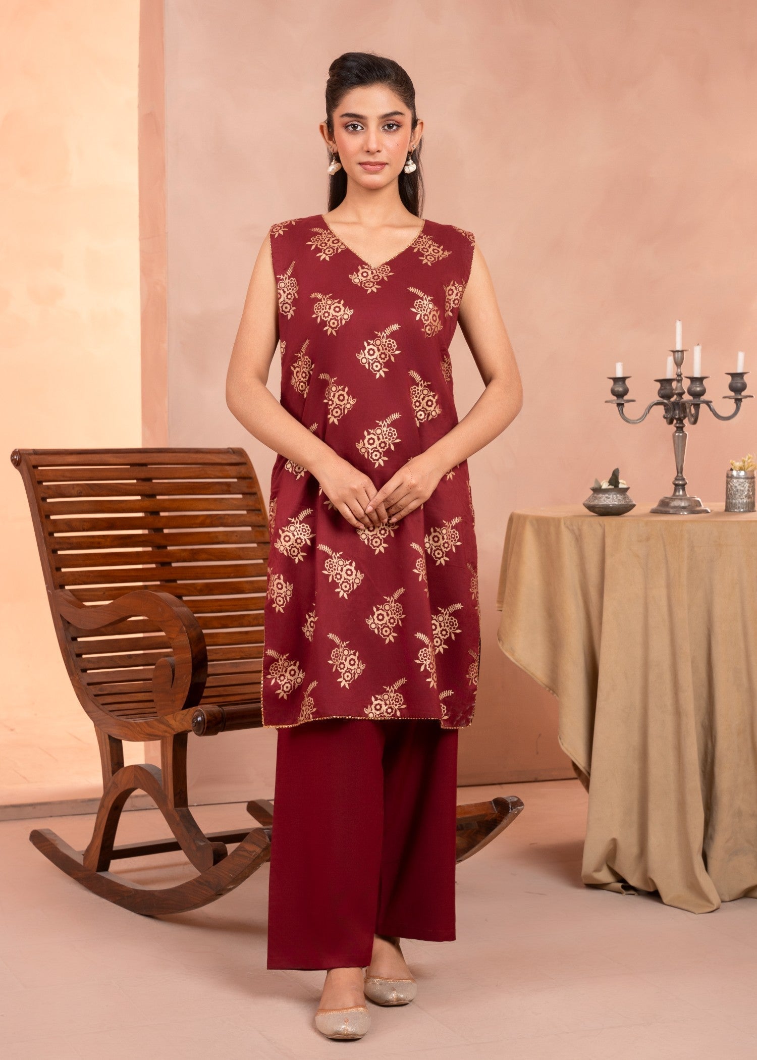 Zeekstore Printed Set D103 Women 2pcs