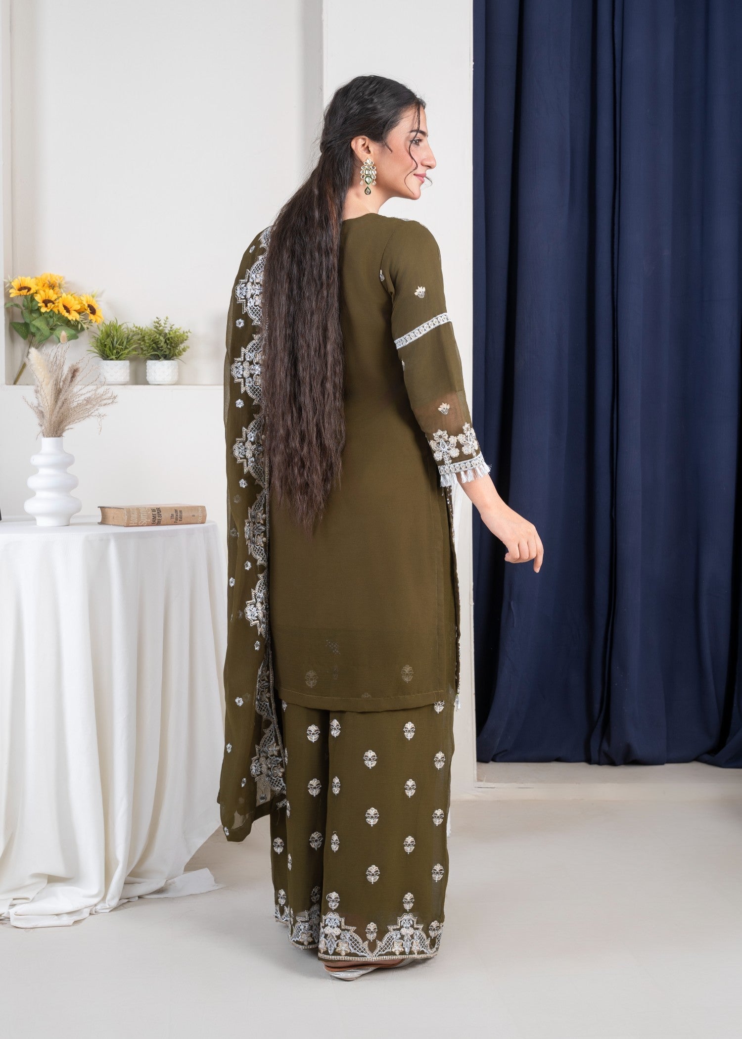 Four Season Boutique AIMAN MHENDI OLIVE GREEN Women 3pcs