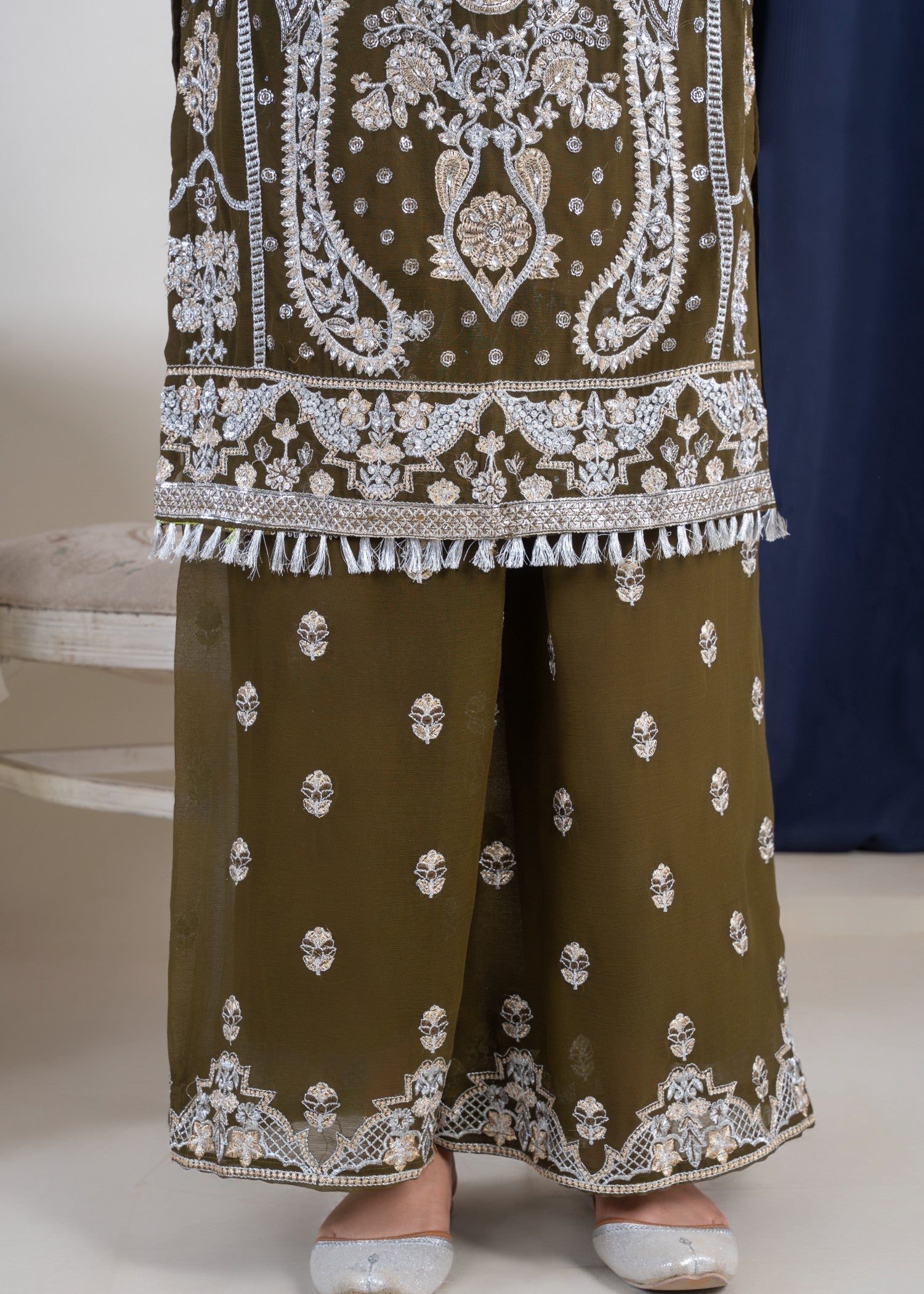 Four Season Boutique AIMAN MHENDI OLIVE GREEN Women 3pcs