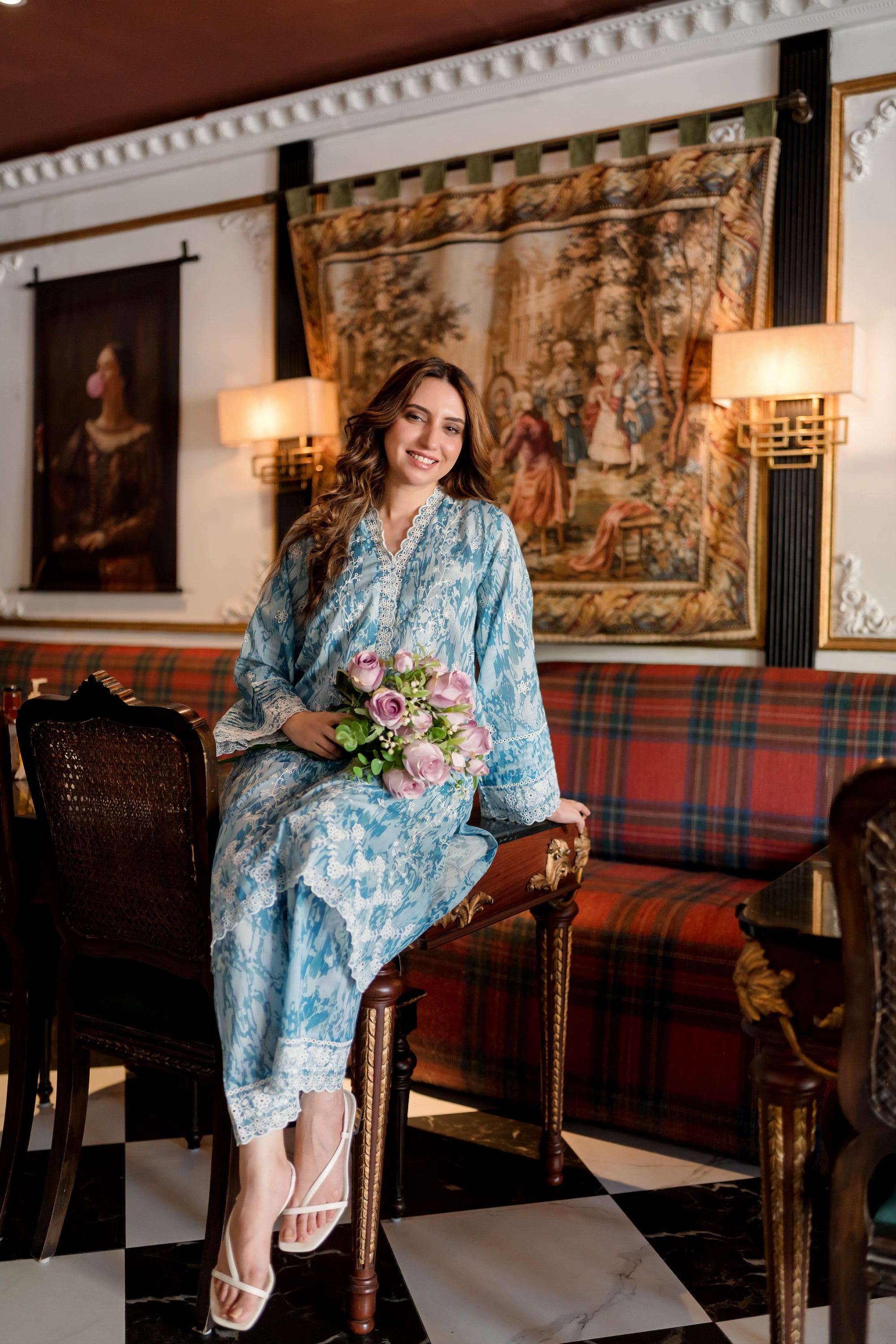 Lakhany Ready to wear Embroidered Shirt & Trouser Women 1pcs