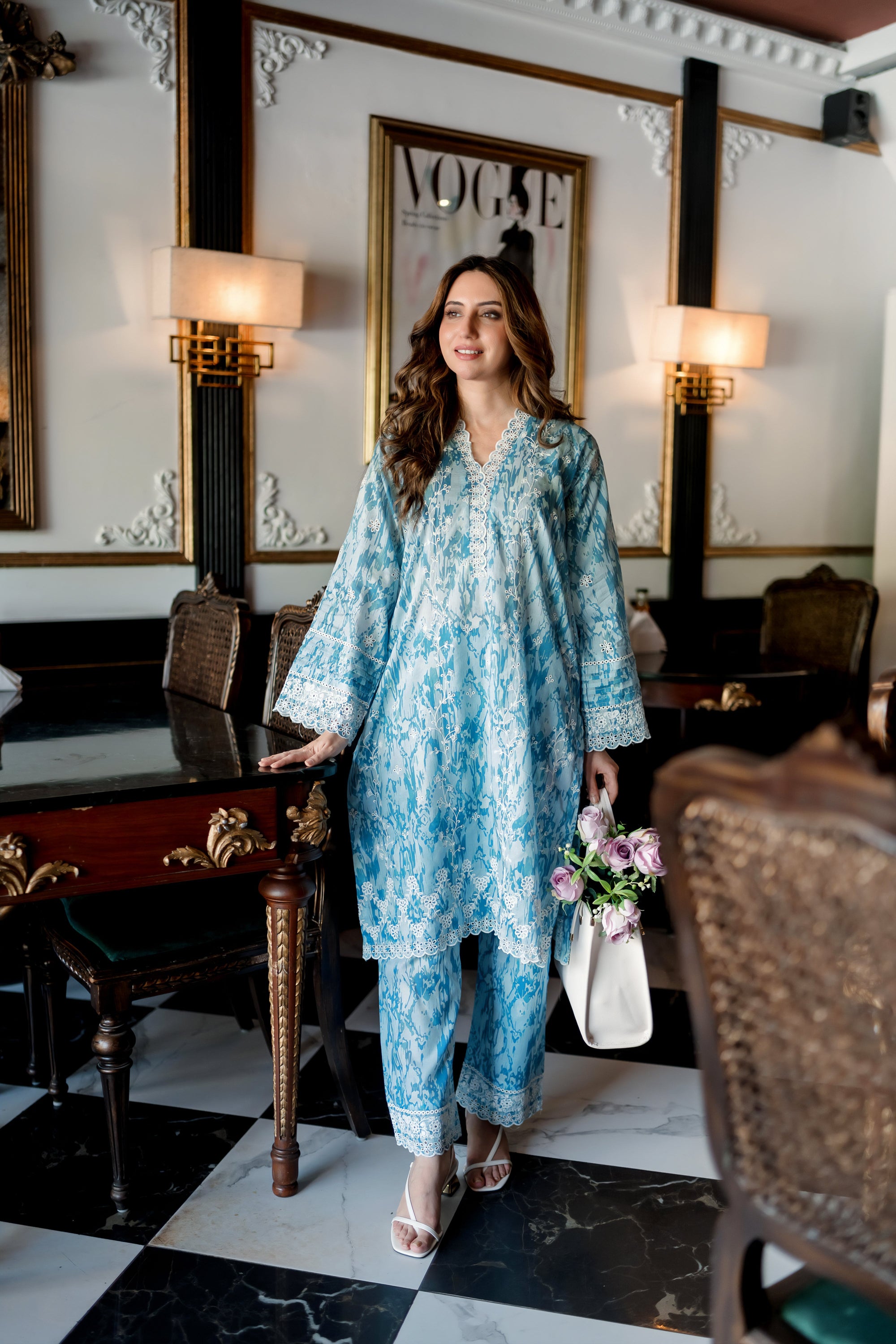 Lakhany Ready to wear Embroidered Shirt & Trouser Women 1pcs