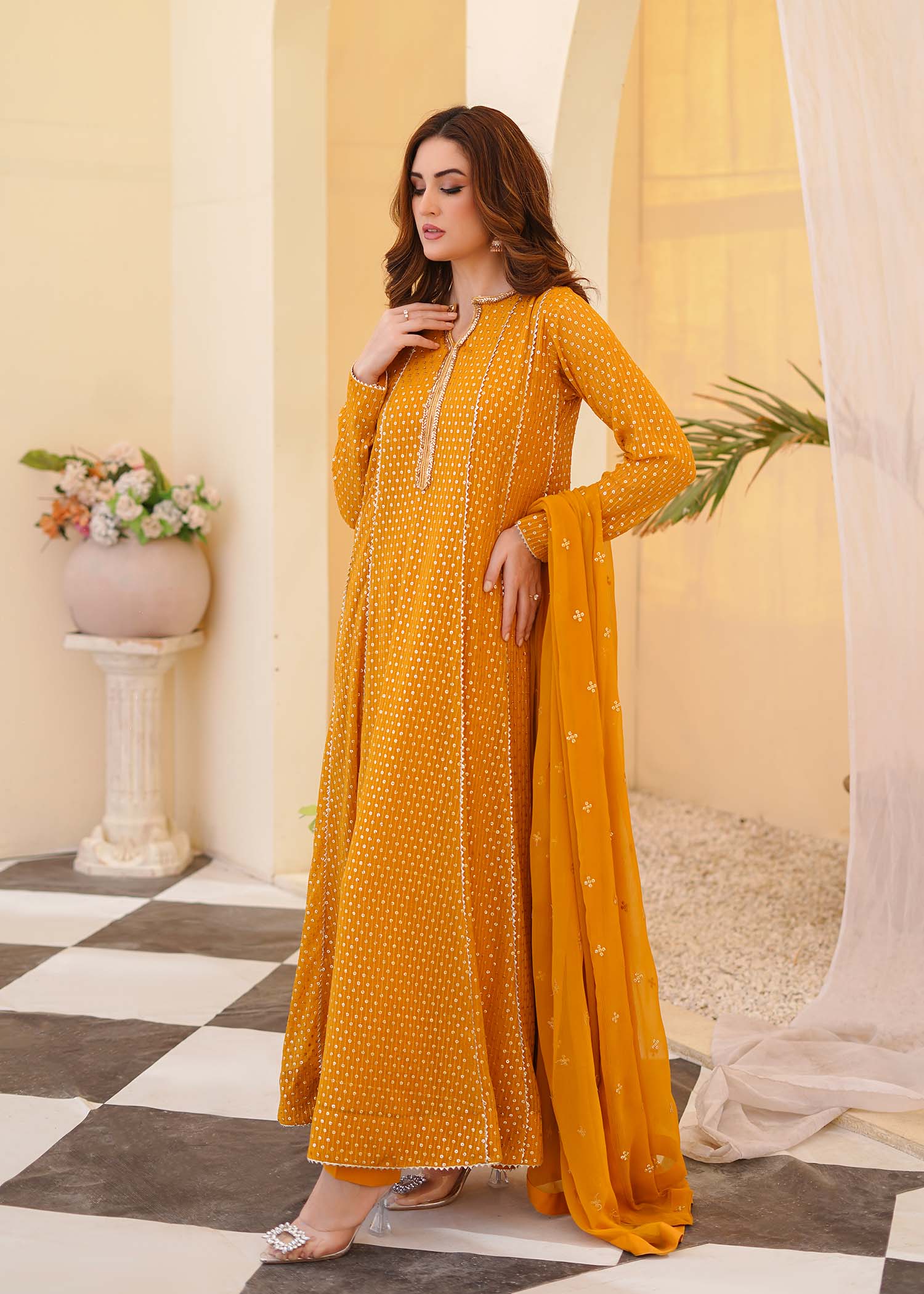 Ayesha Closet Shah Jahan Mustard Women 3pcs