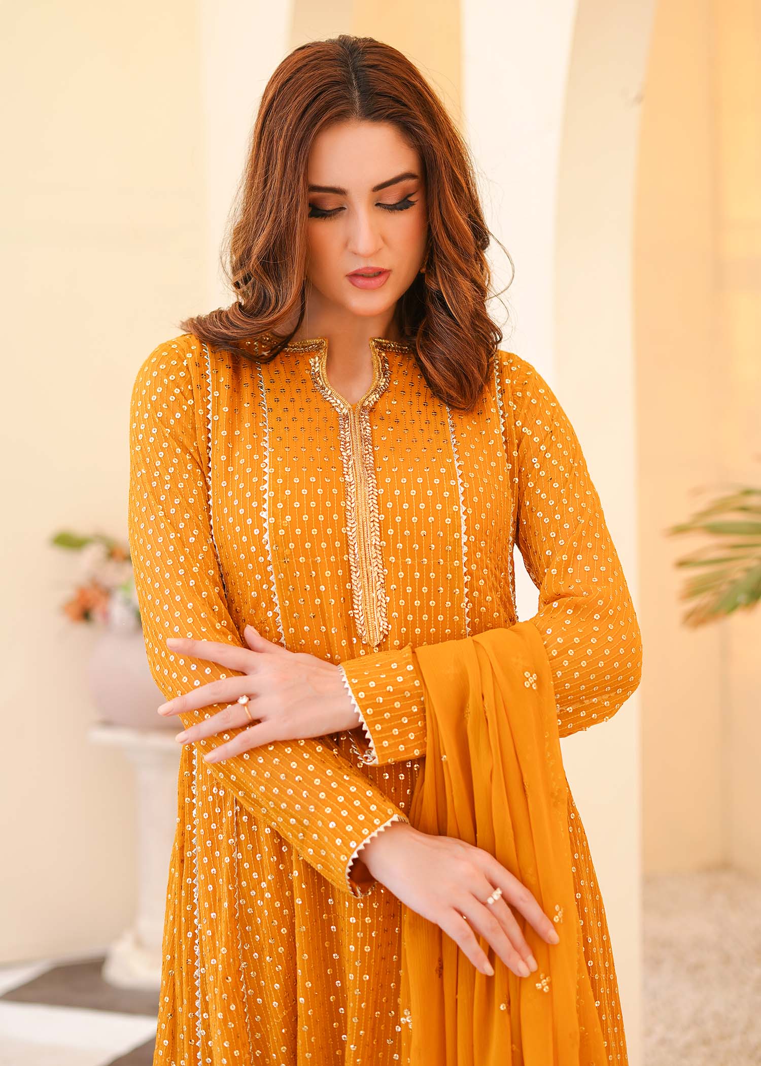 Ayesha Closet Shah Jahan Mustard Women 3pcs