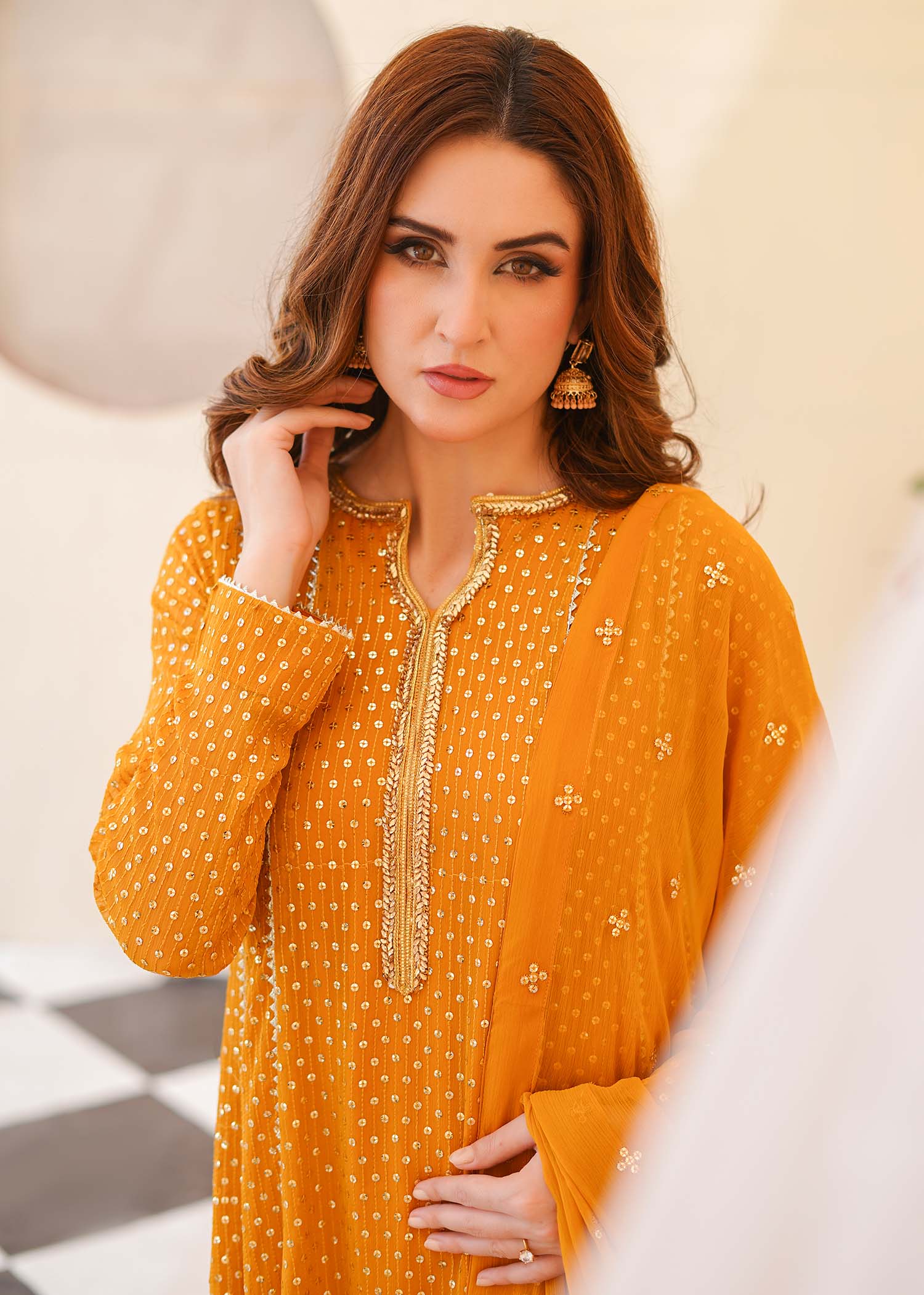 Ayesha Closet Shah Jahan Mustard Women 3pcs