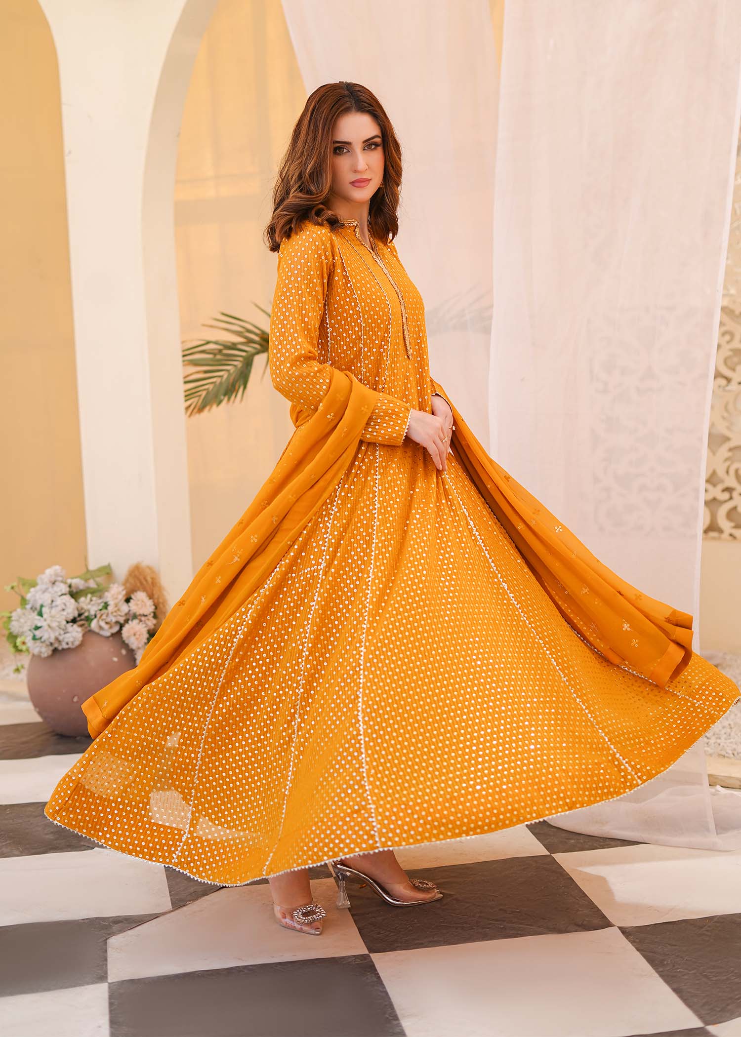 Ayesha Closet Shah Jahan Mustard Women 3pcs
