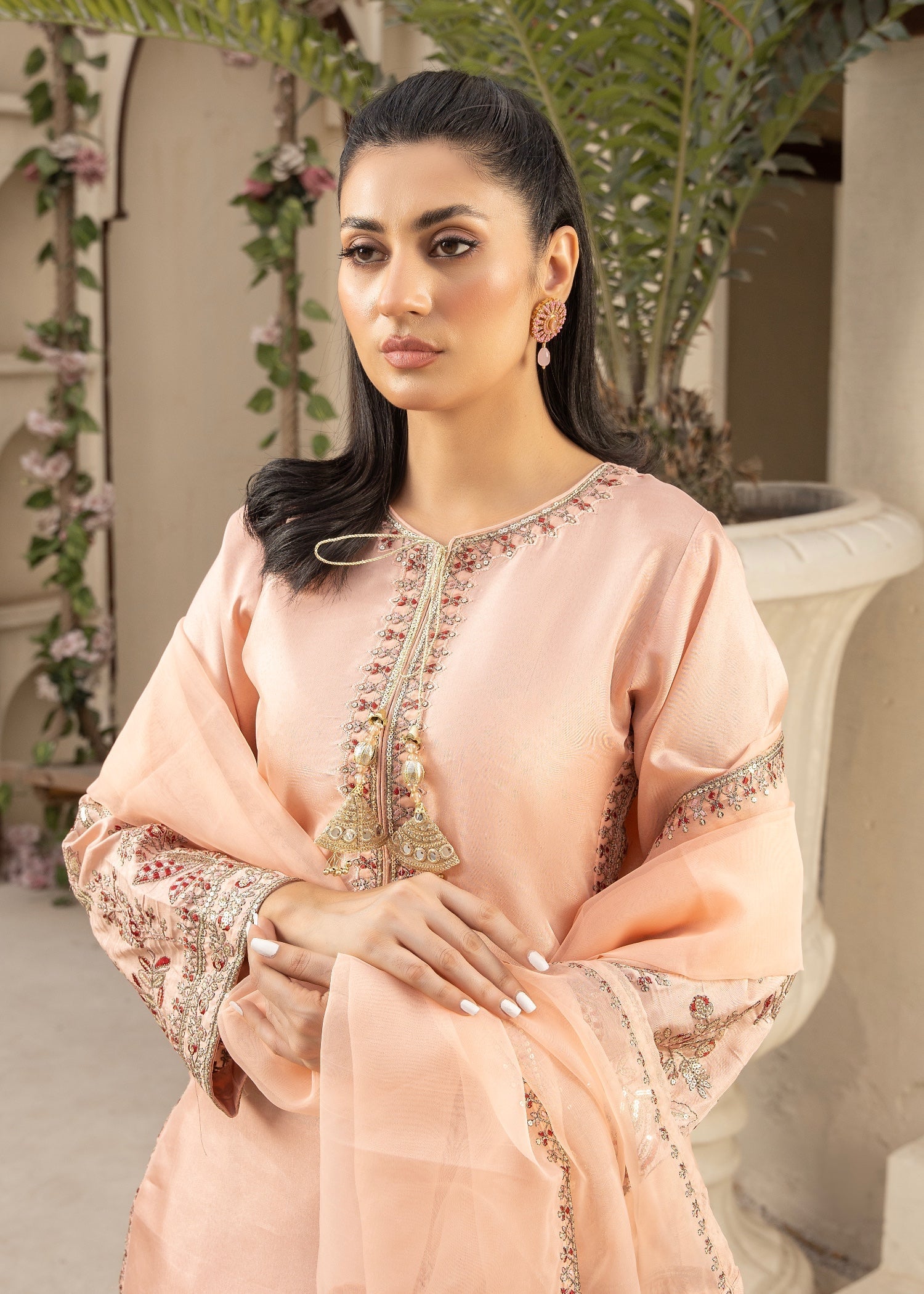 Maira Fashion pale pink Kurta Set 35 Women 3pcs