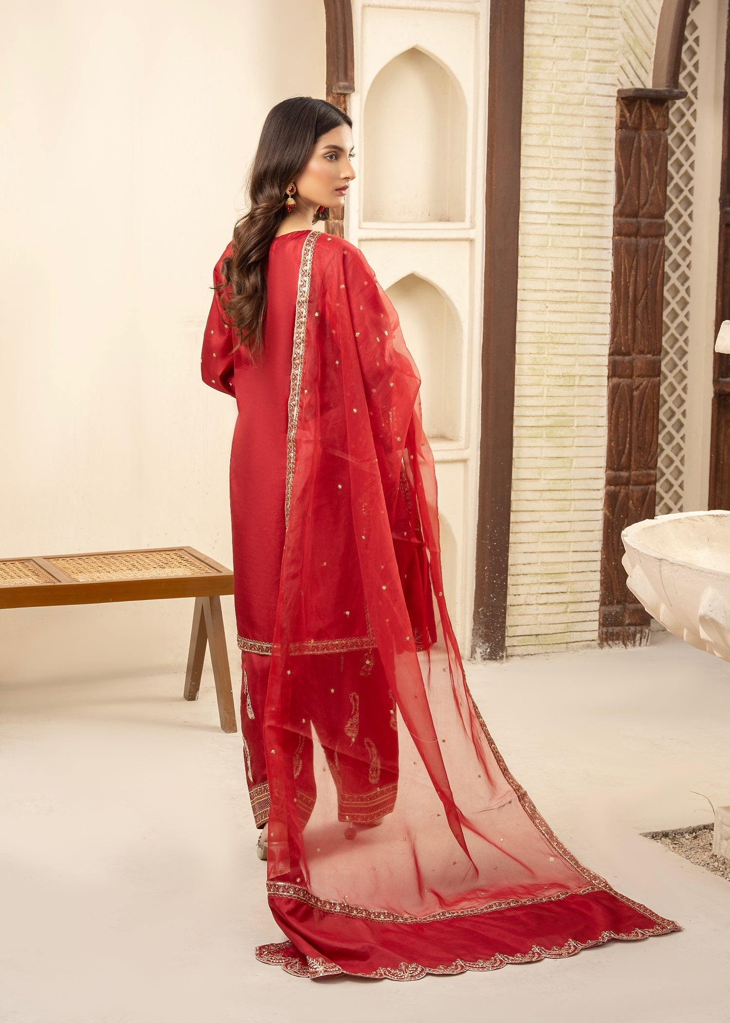 Maira Fashion Red Kurta Set 35 Women 3pcs