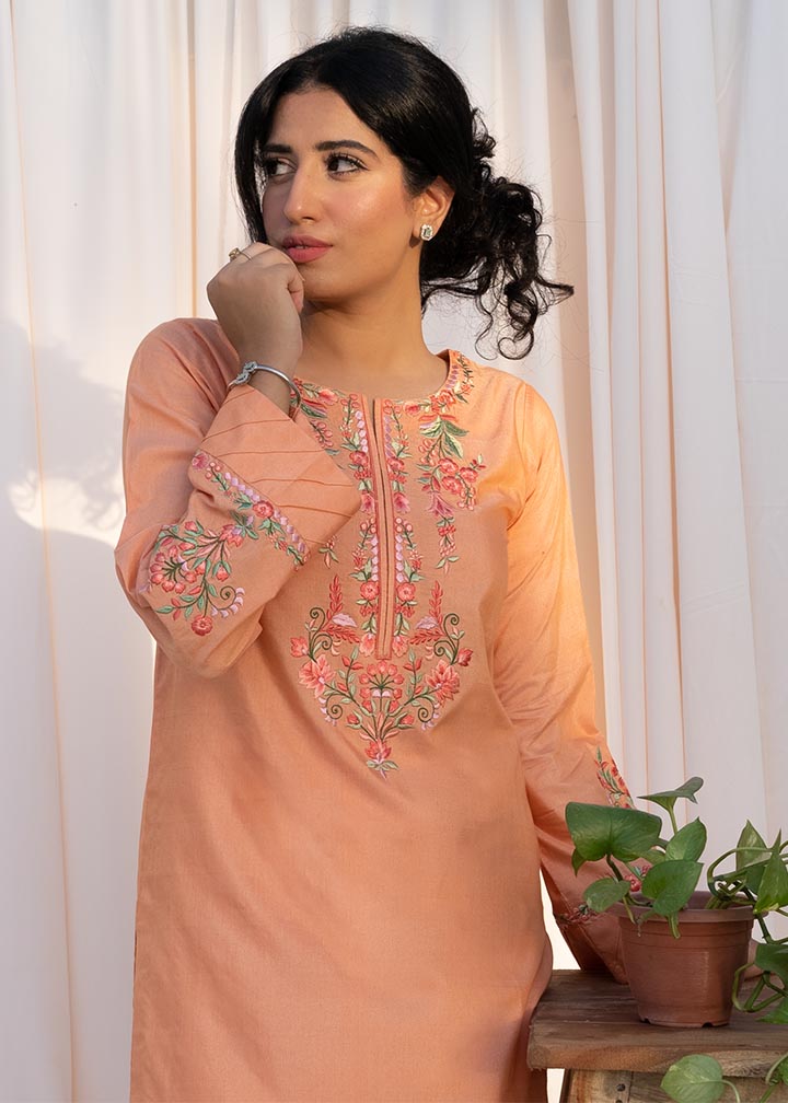 Humaira Shakir Salmon Rose Women 2pcs