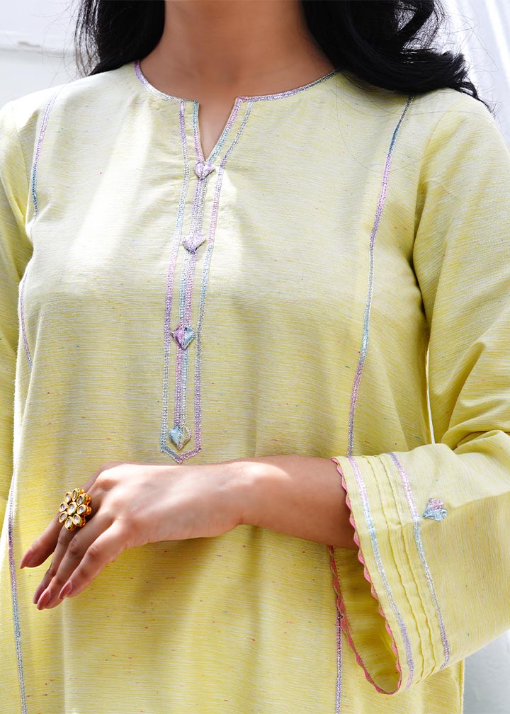 Zar Daffodils Embroidered Shirt Women 1pcs