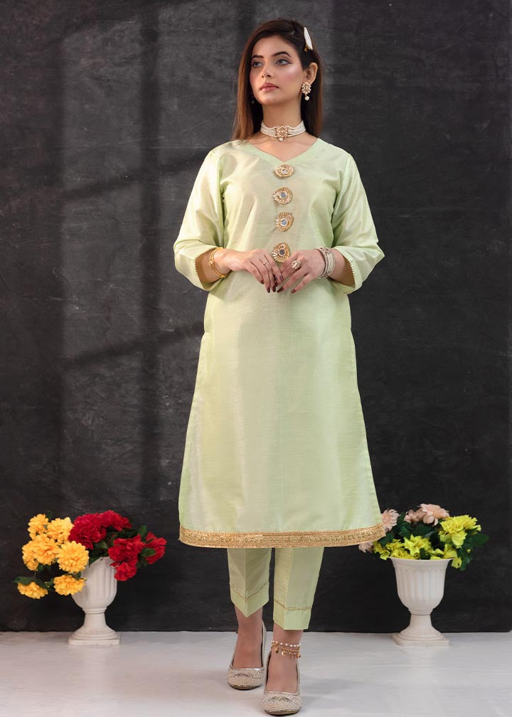 A&J Pistachio Women 2pcs