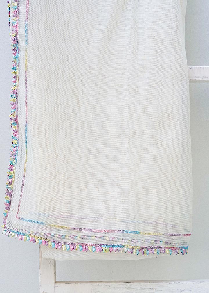 Zar Pearl White Lace Gota Suit Women 3pcs