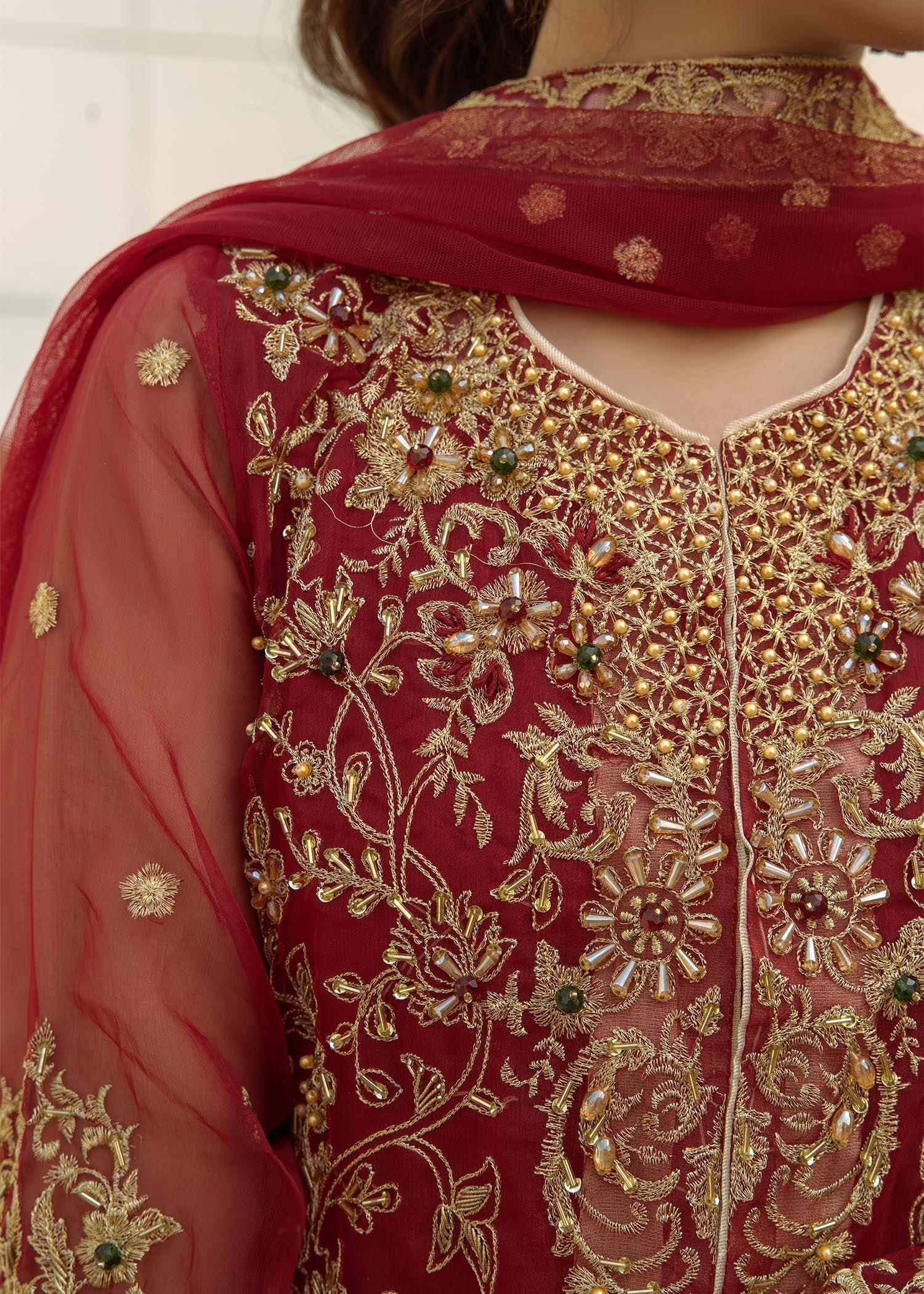 Laleen Maroon Jewel Women 4pcs