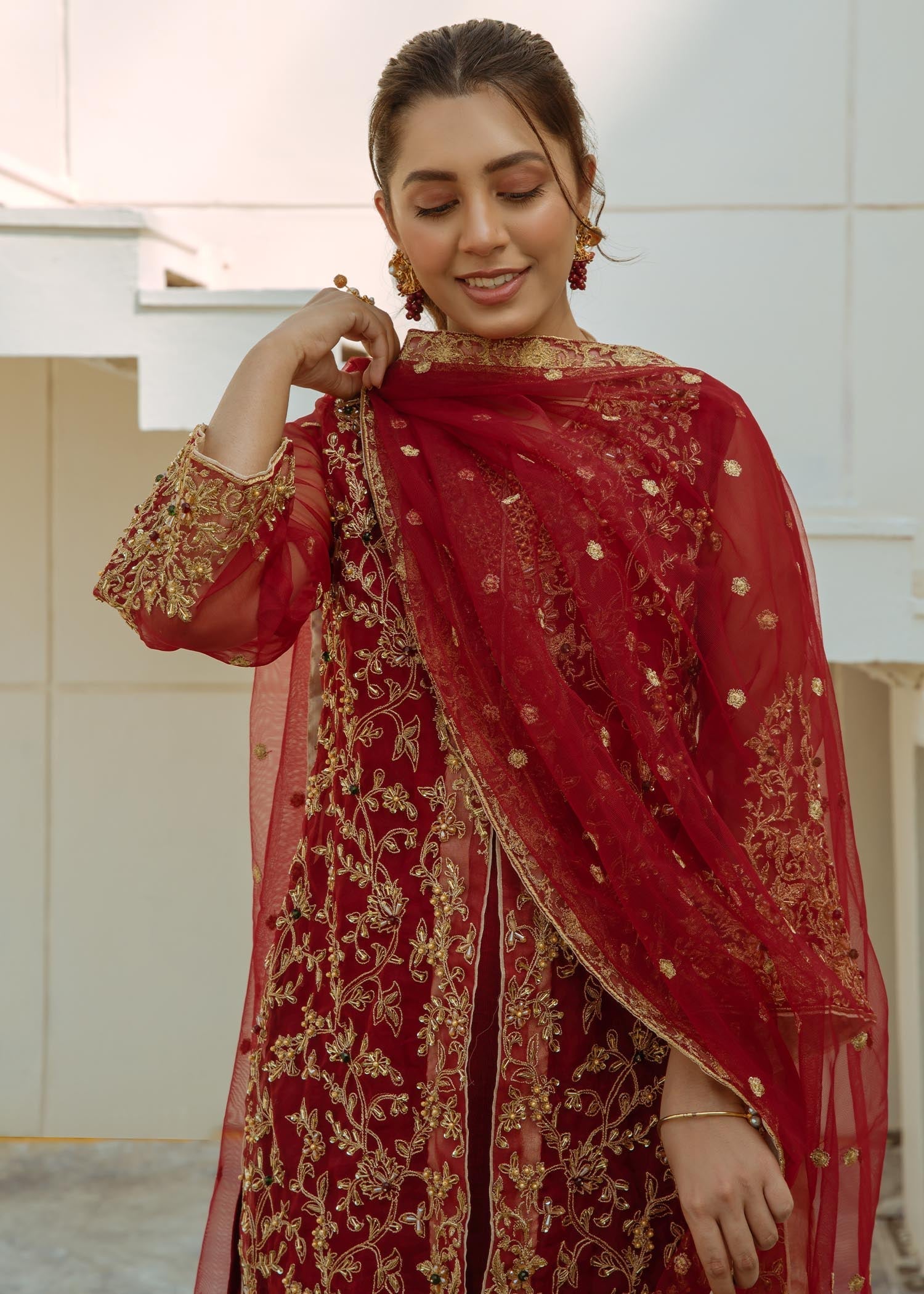 Laleen Maroon Jewel Women 4pcs