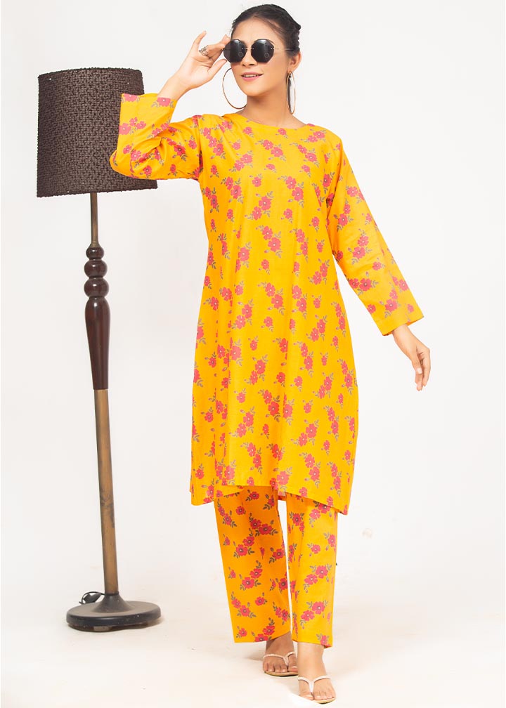 Aks Philippine Yellow Printed 2015 Women 2pcs